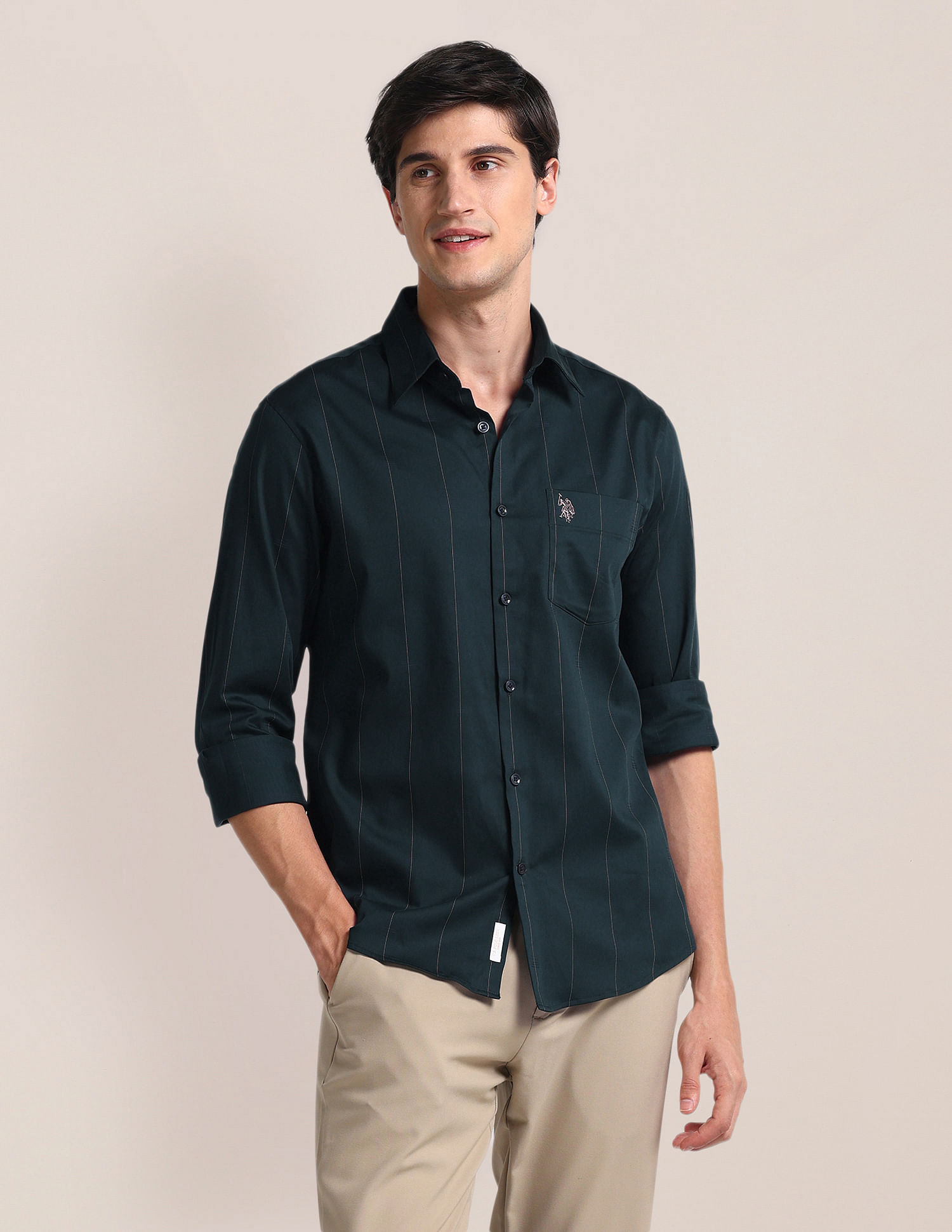 U.S. Polo Assn. Vertical Stripe Regular Fit Shirt