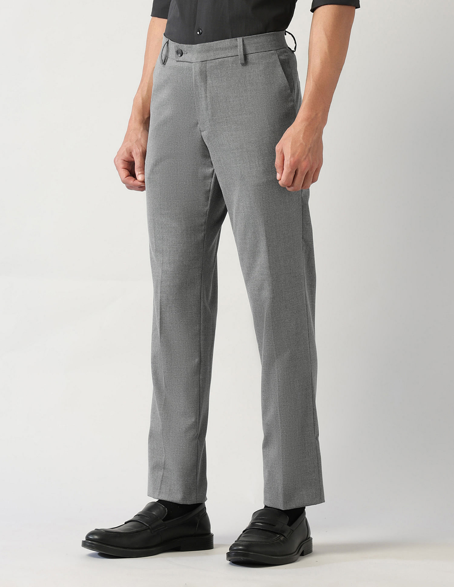 Arrow Mid Rise Dobby Weave Autoflex Trousers