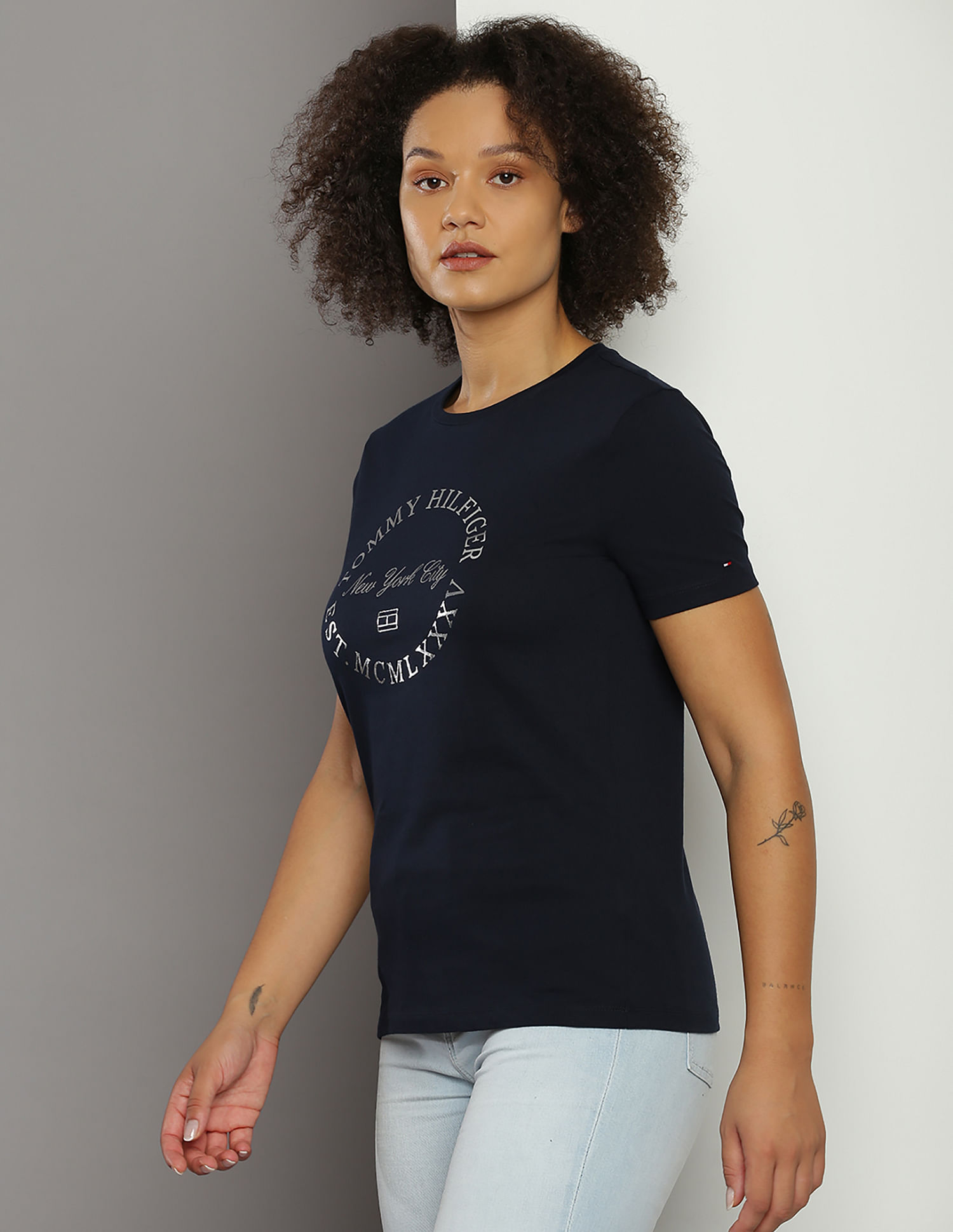Tommy Hilfiger Pure Cotton Brand Print T-Shirt