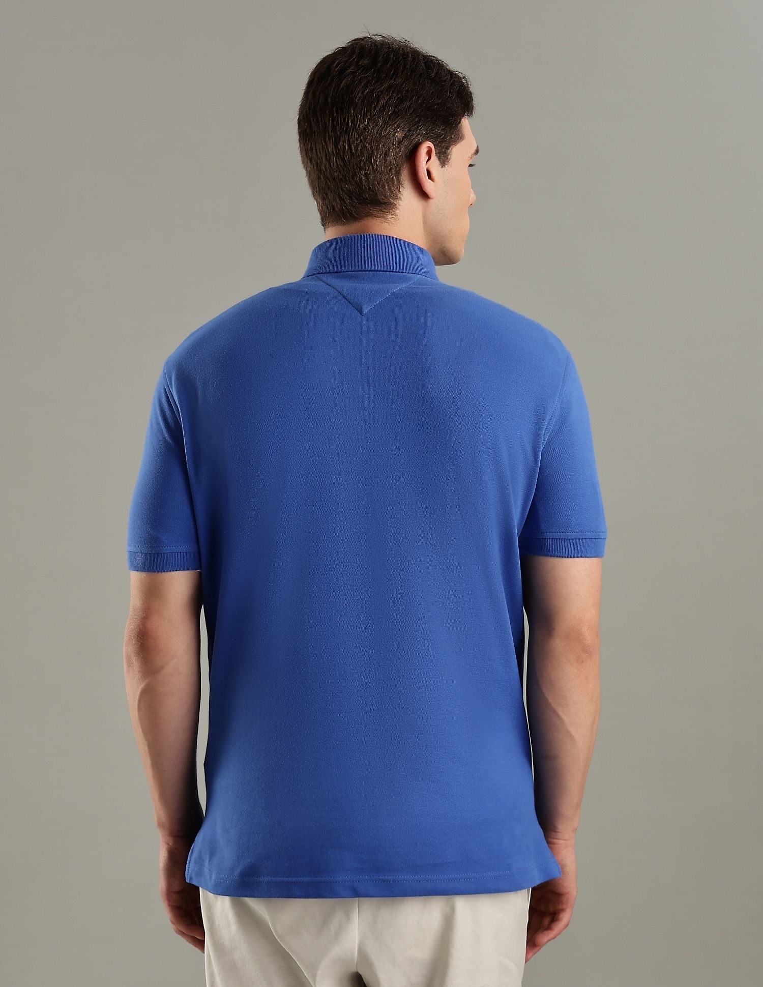 Tommy Hilfiger Solid Regular-Fit Cotton Polo T-Shirt