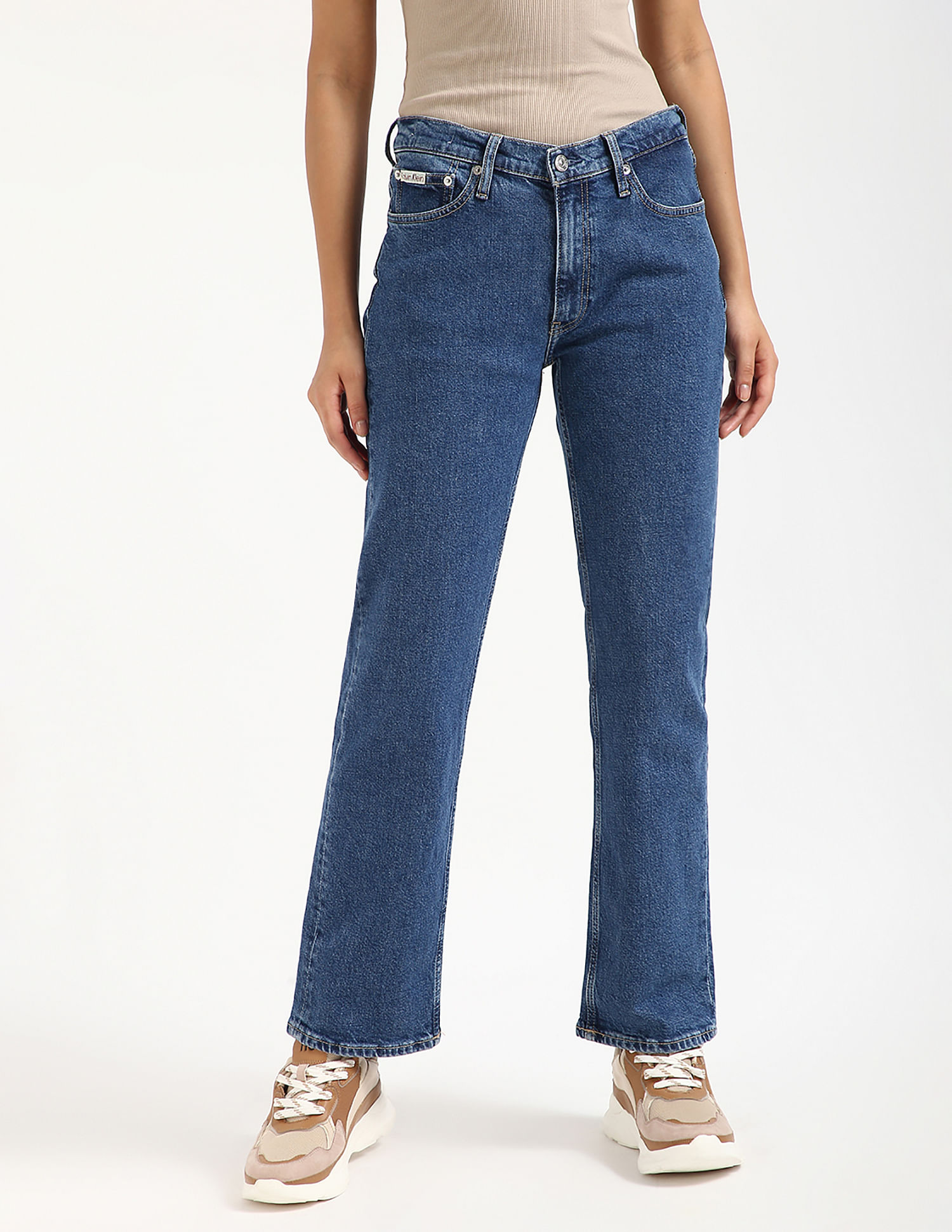 Calvin Klein Jeans Straight Fit Low Rise Jeans