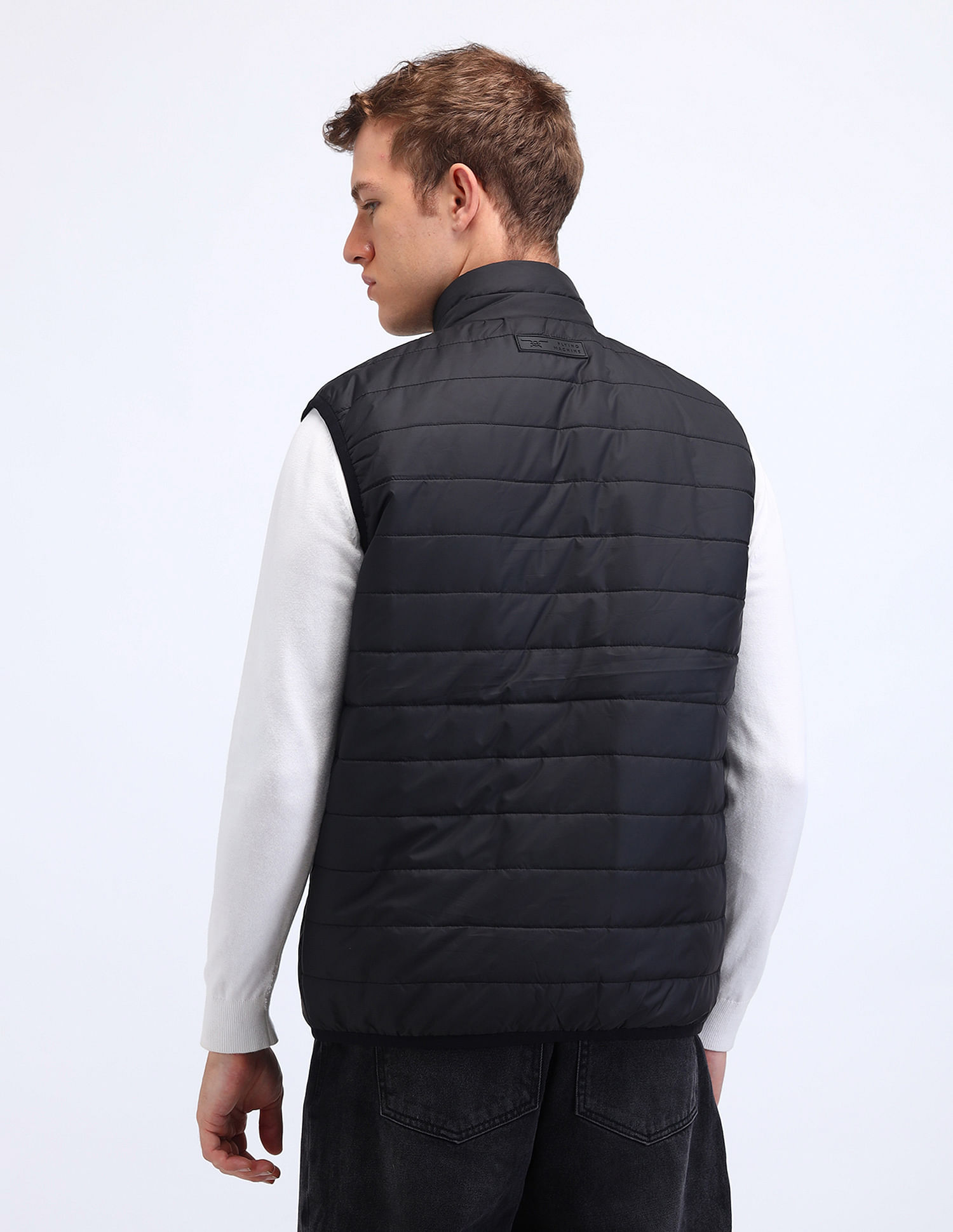 Flying Machine Regular Fit Solid Padded Jacket