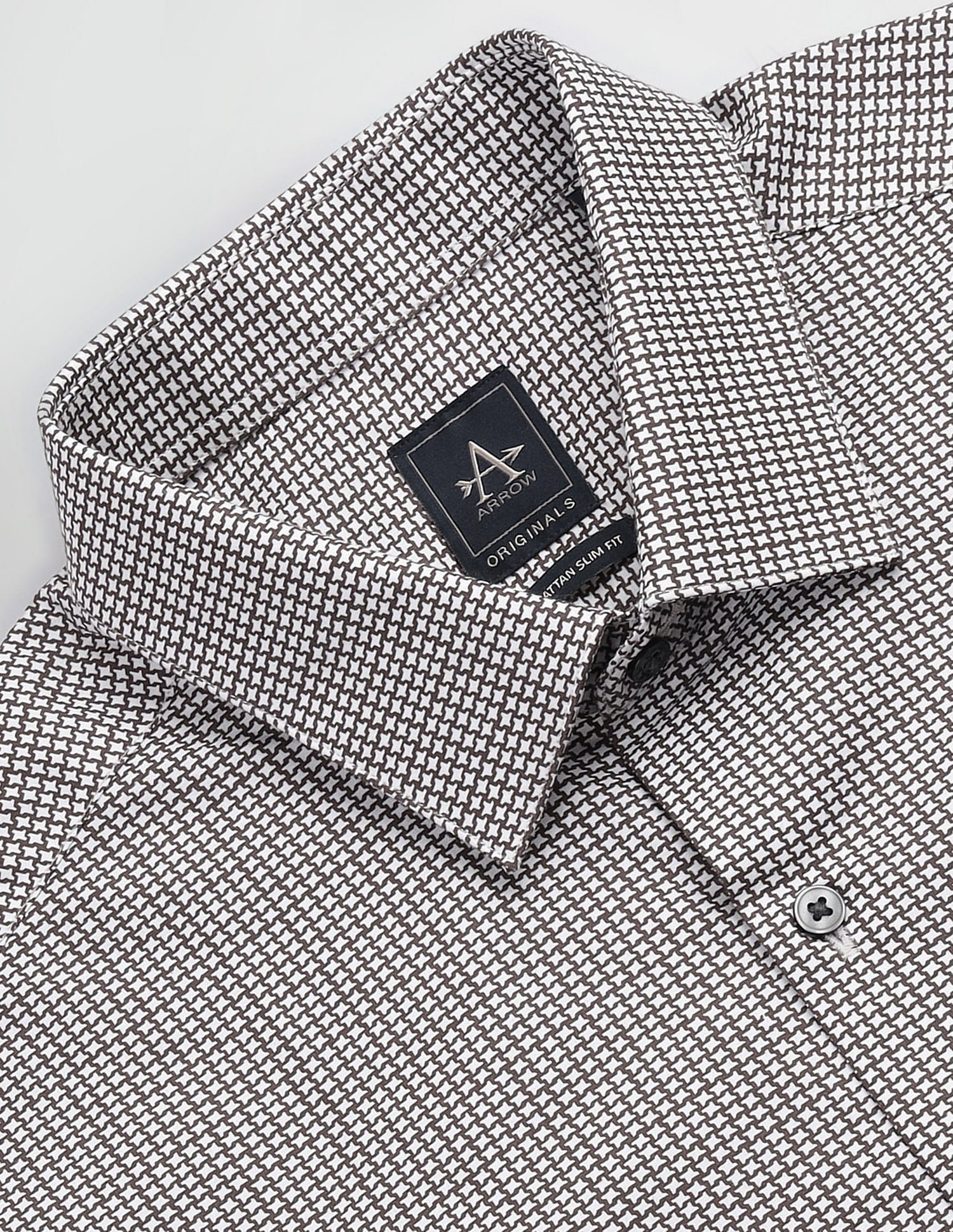 Arrow Geometric Pattern Manhattan Slim Shirt
