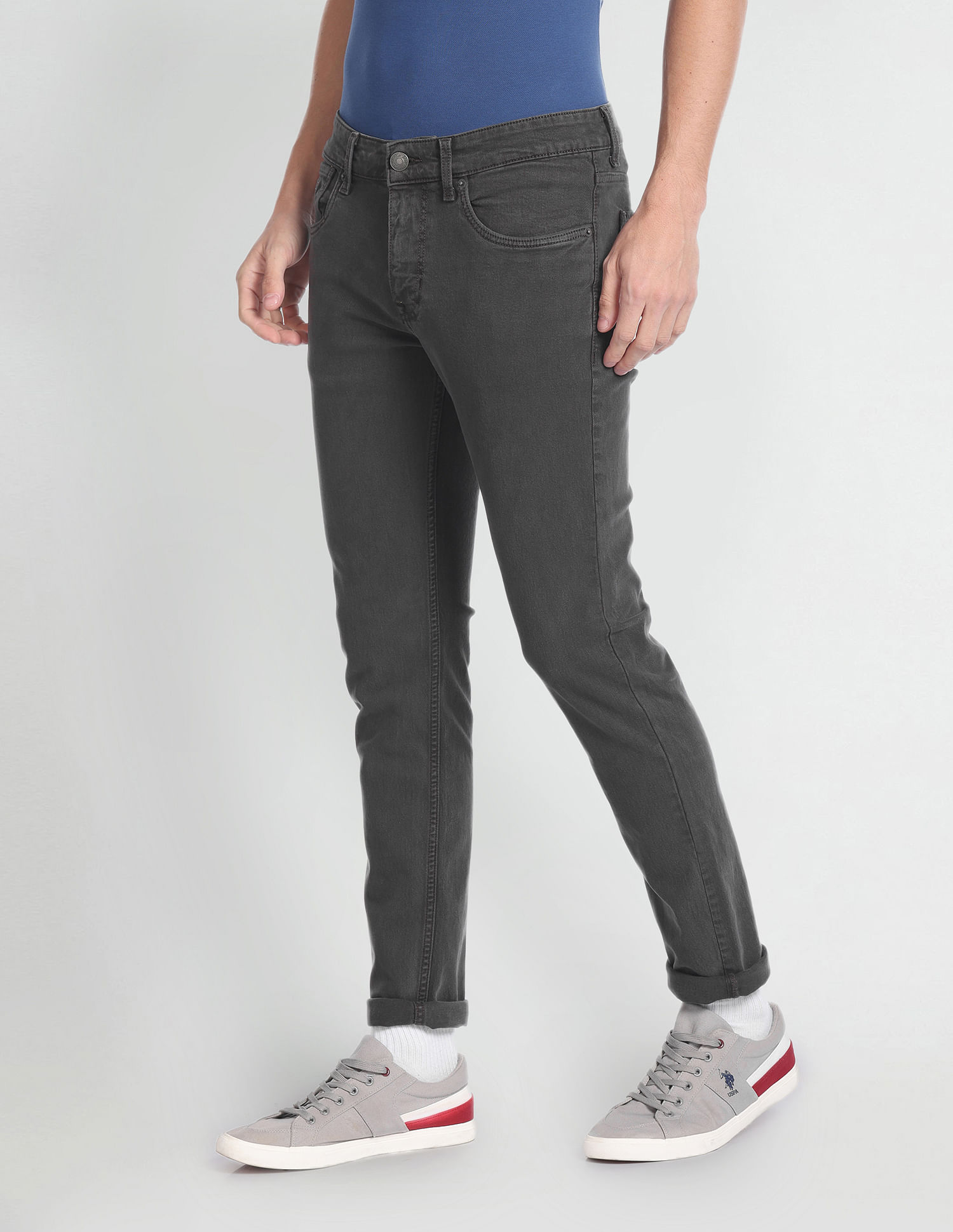 U.S. Polo Assn. Denim Co. Brandon Slim Tapered Fit Grey Jeans