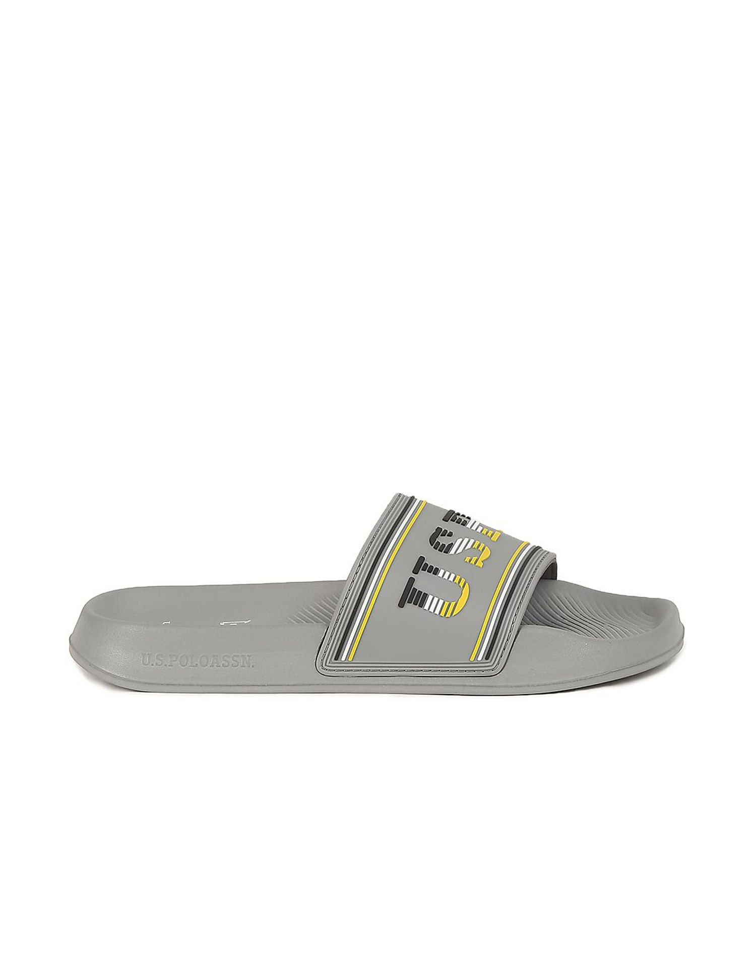 U.S. Polo Assn. Men Embossed Logo Non-Skid Lightweight Nordin Slides