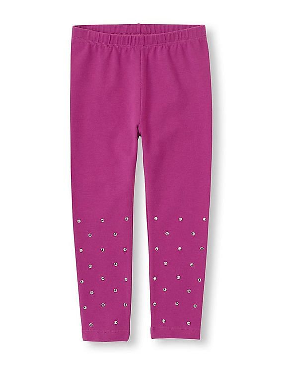 Children's Place Girls purple polka dot print Leggings Size Medium - beyond  exchange