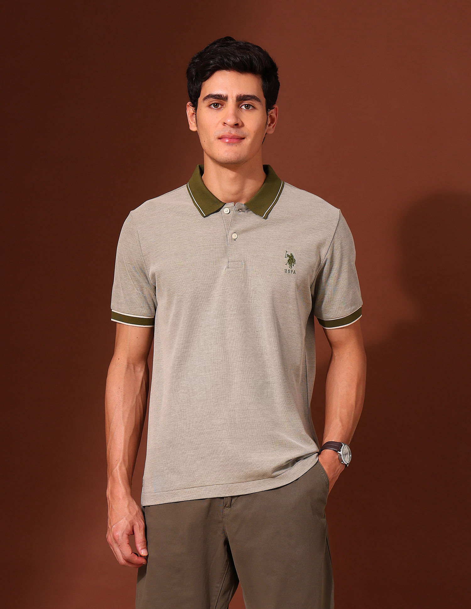 U.S. Polo Assn. Solid Working Holiday Polo Shirt