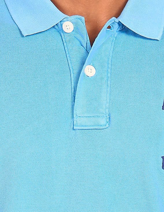 U.S. Polo Assn. Ribbed Collar Cotton Pique Polo Shirt