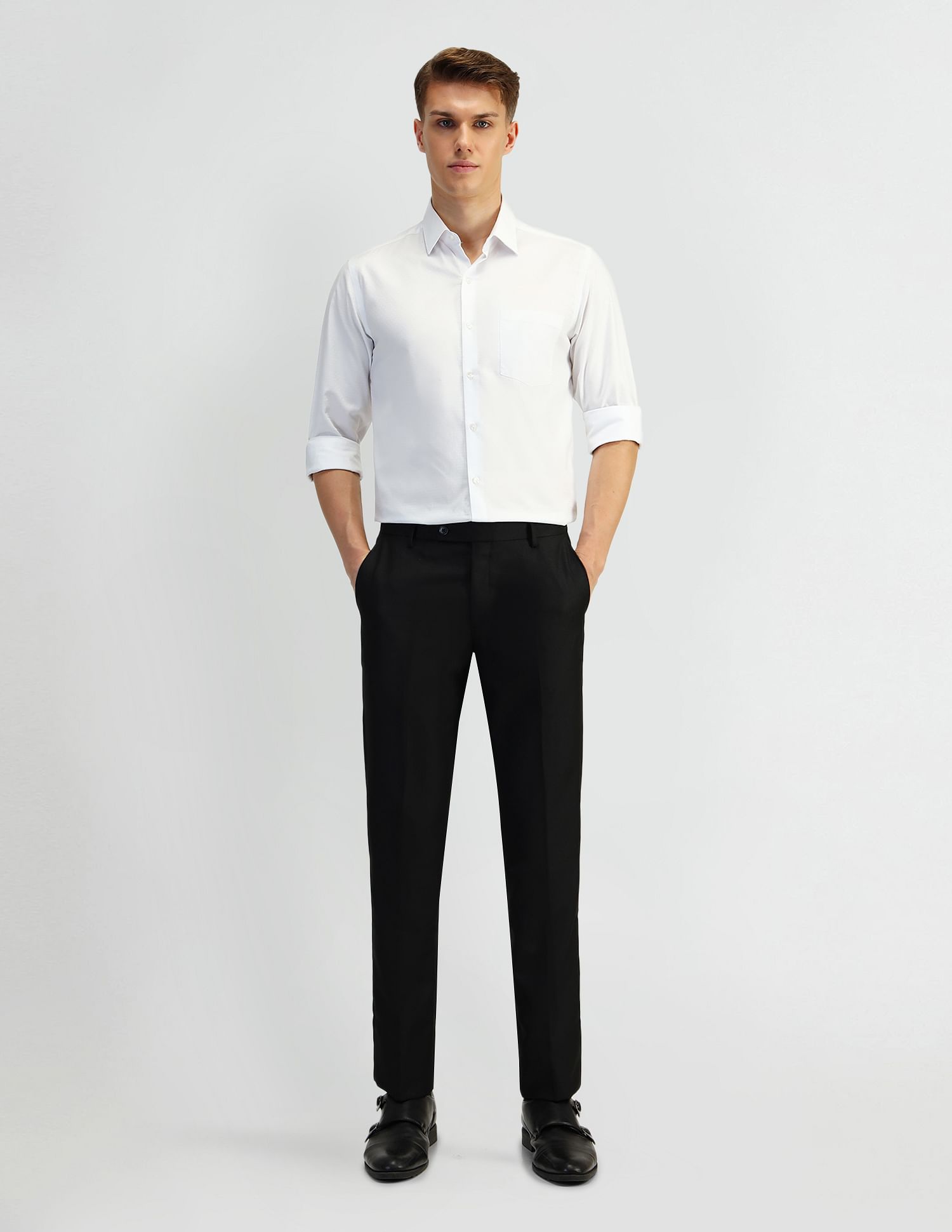 Arrow Mid Rise Tapered Fit Trousers