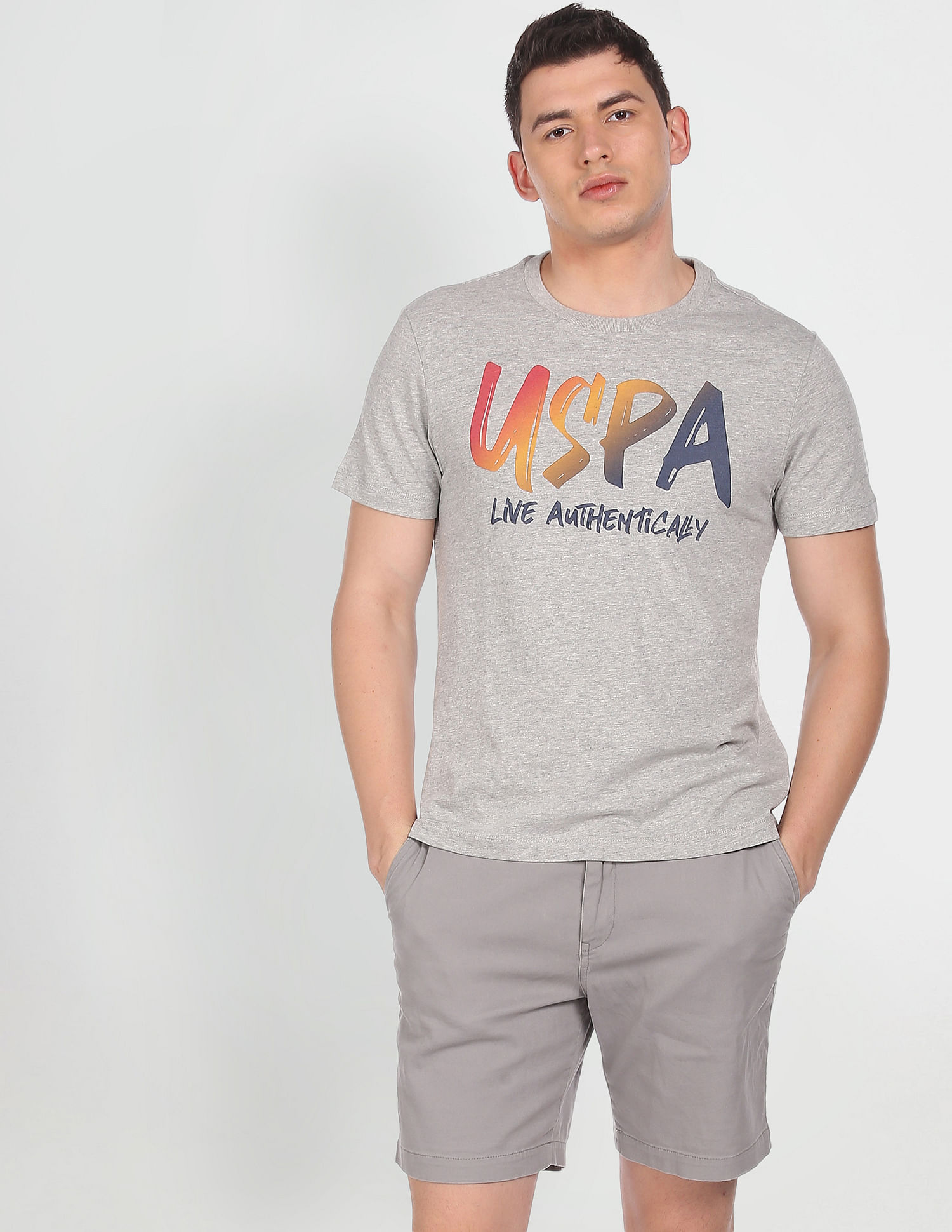 U.S. Polo Assn. Denim Co. Cotton Brand Print T-Shirt