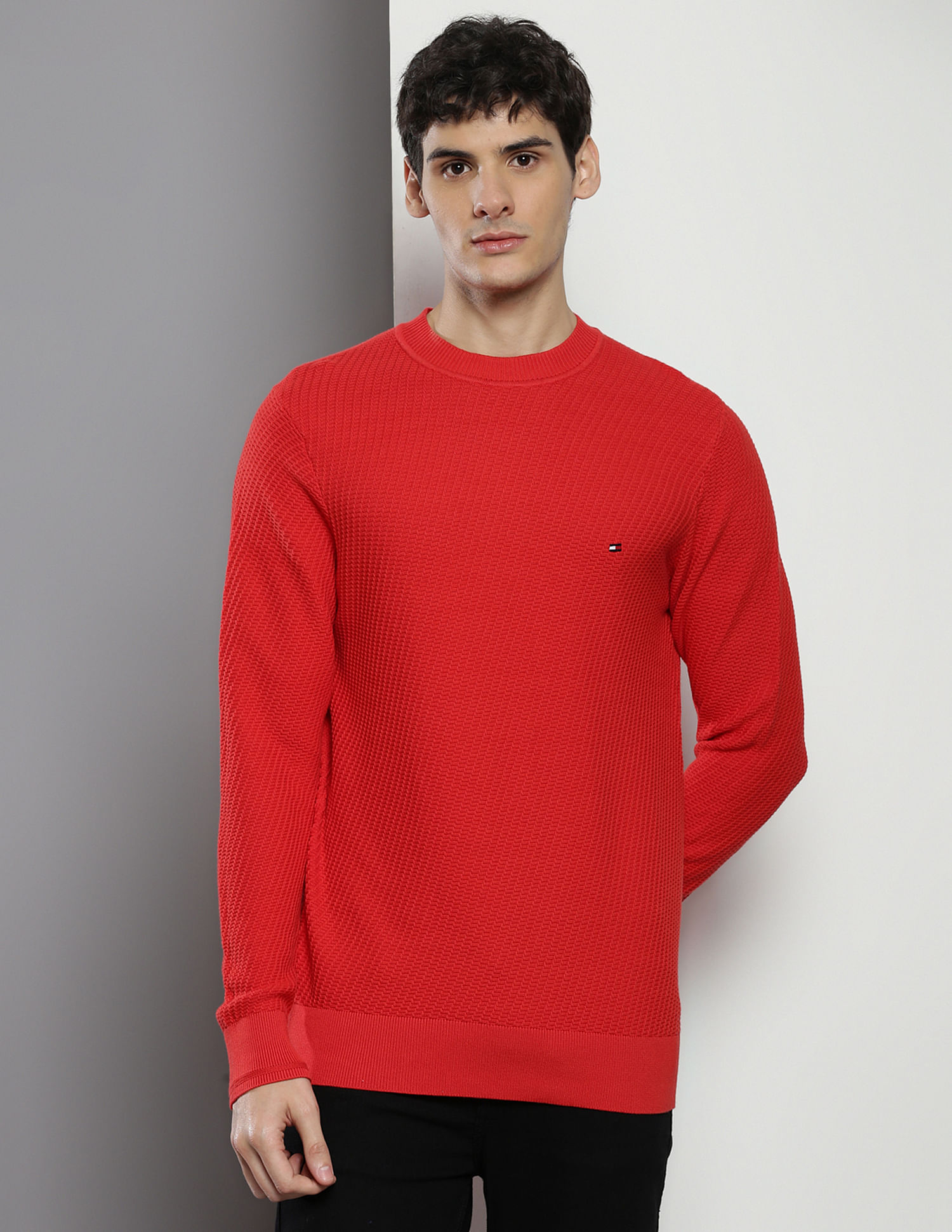 Tommy Hilfiger Organic Cotton Textured Sweater