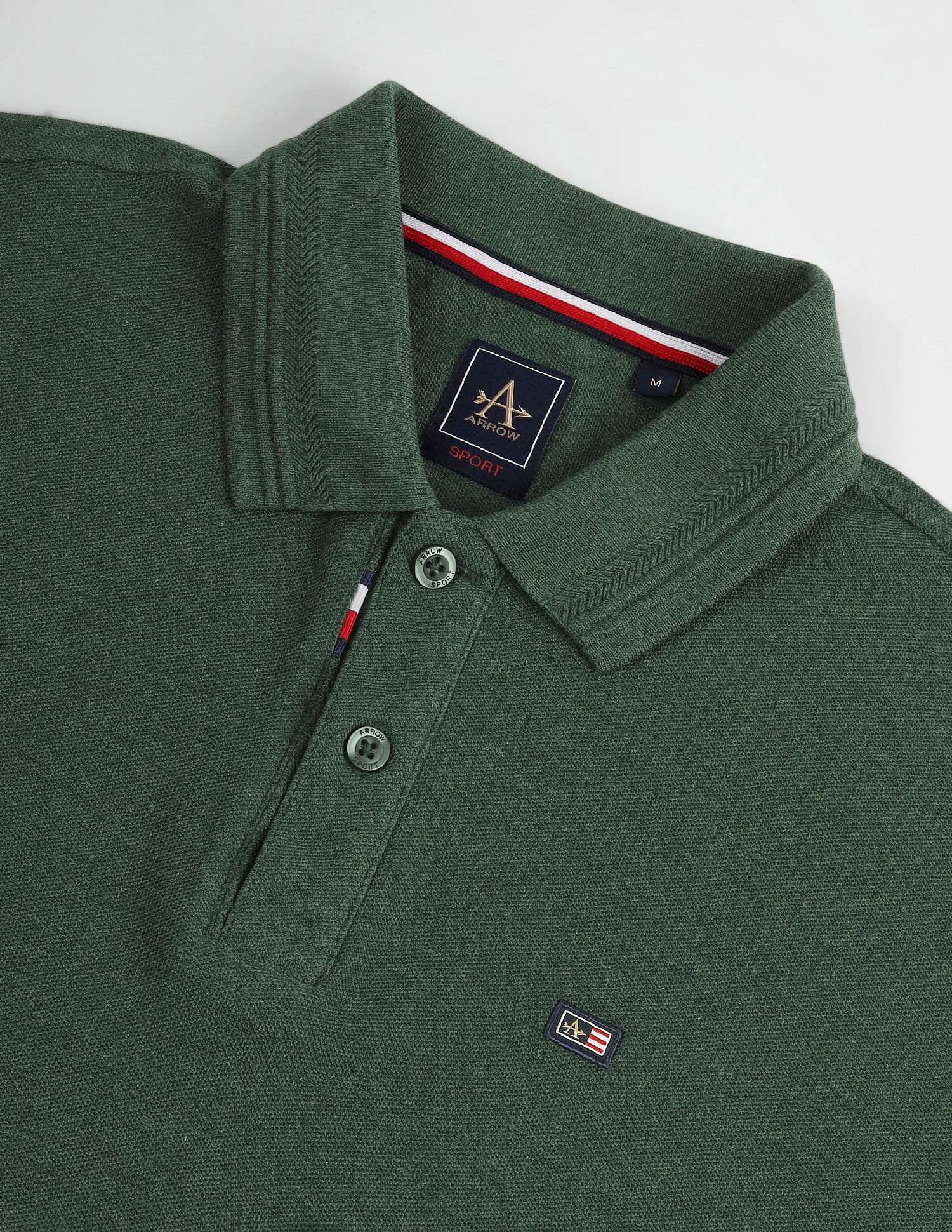 Arrow Sports Pure Cotton Heathered Polo Shirt