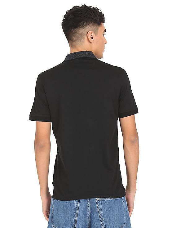 Black polo hotsell shirt side view