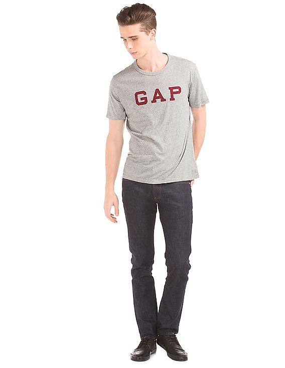 GAP:Tシャツ:XL[RESALE] Buy GAP Men Men Grey Block Logo Tee - NNNOW.com