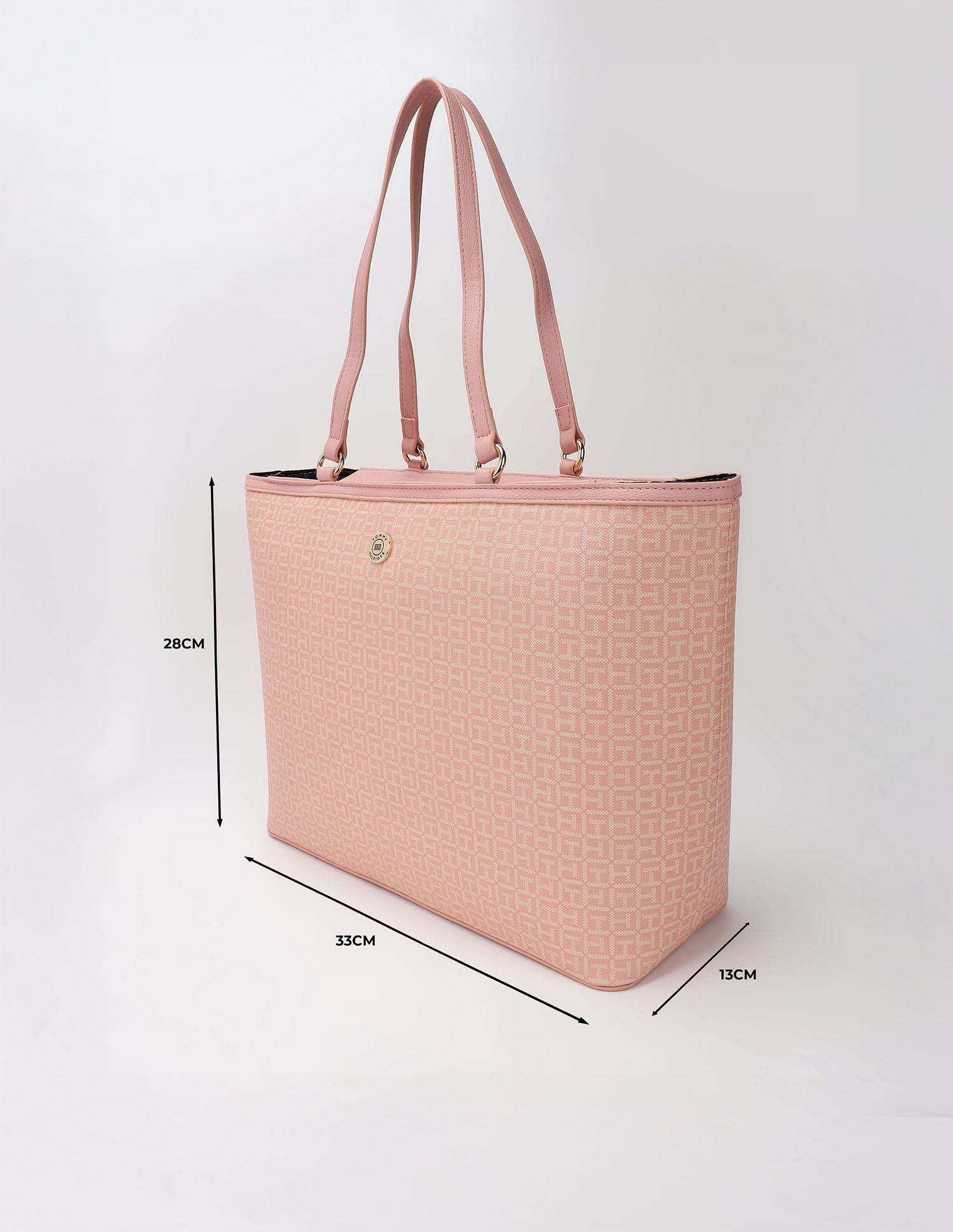 Tommy Hilfiger Logo Beige Pvc Tote Bag