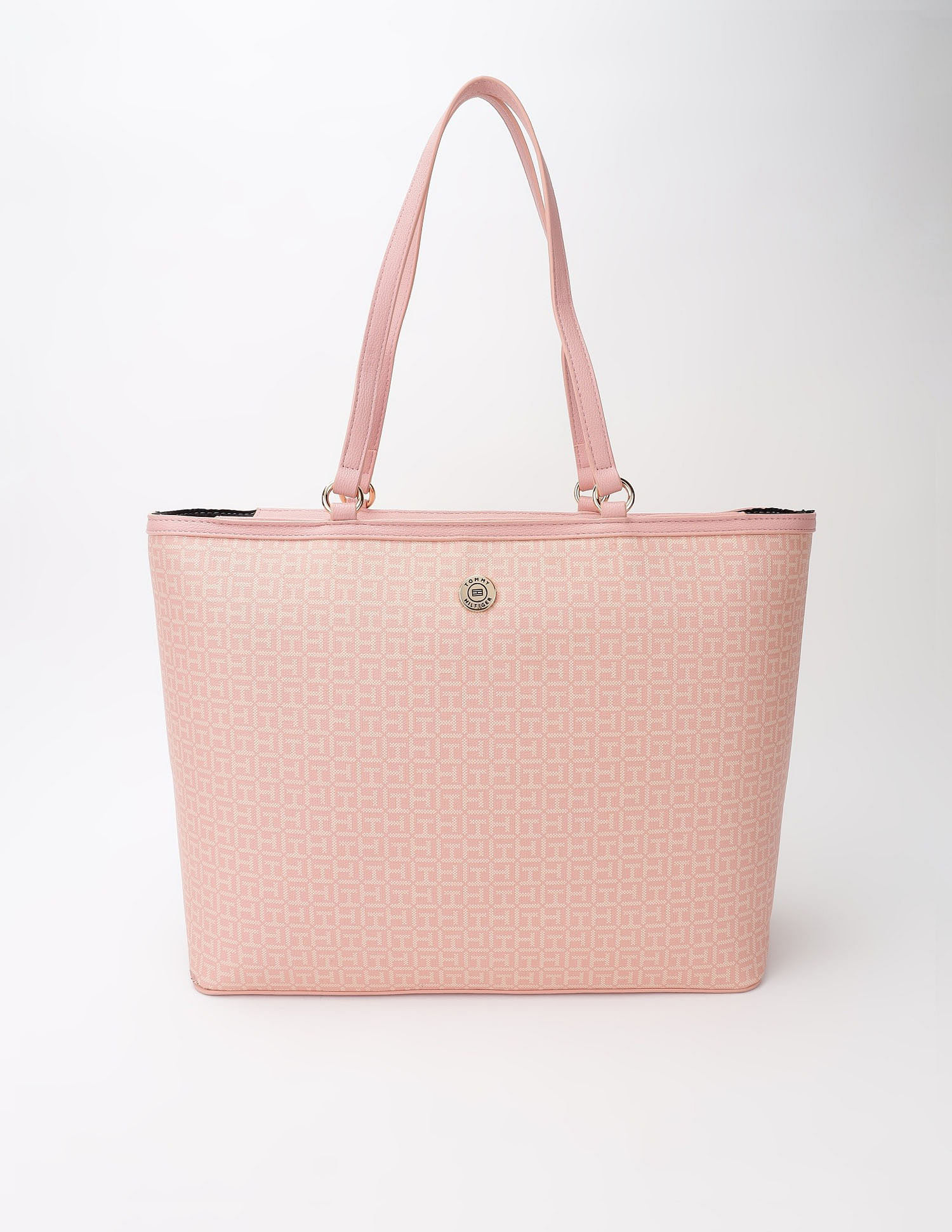 Tommy Hilfiger Logo Beige Pvc Tote Bag