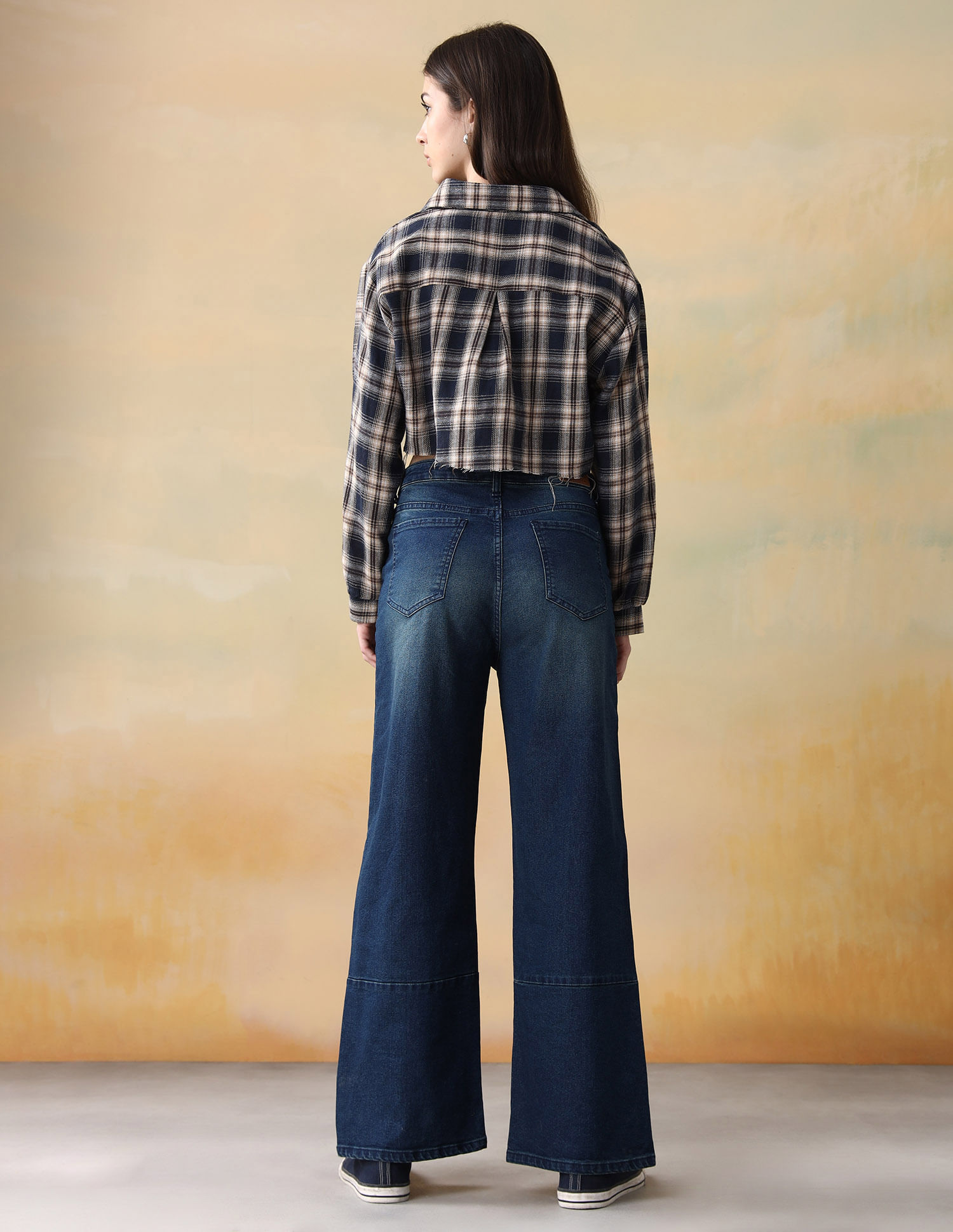 Buy Flying Machine Women High Rise Wide Leg Fit Jeans