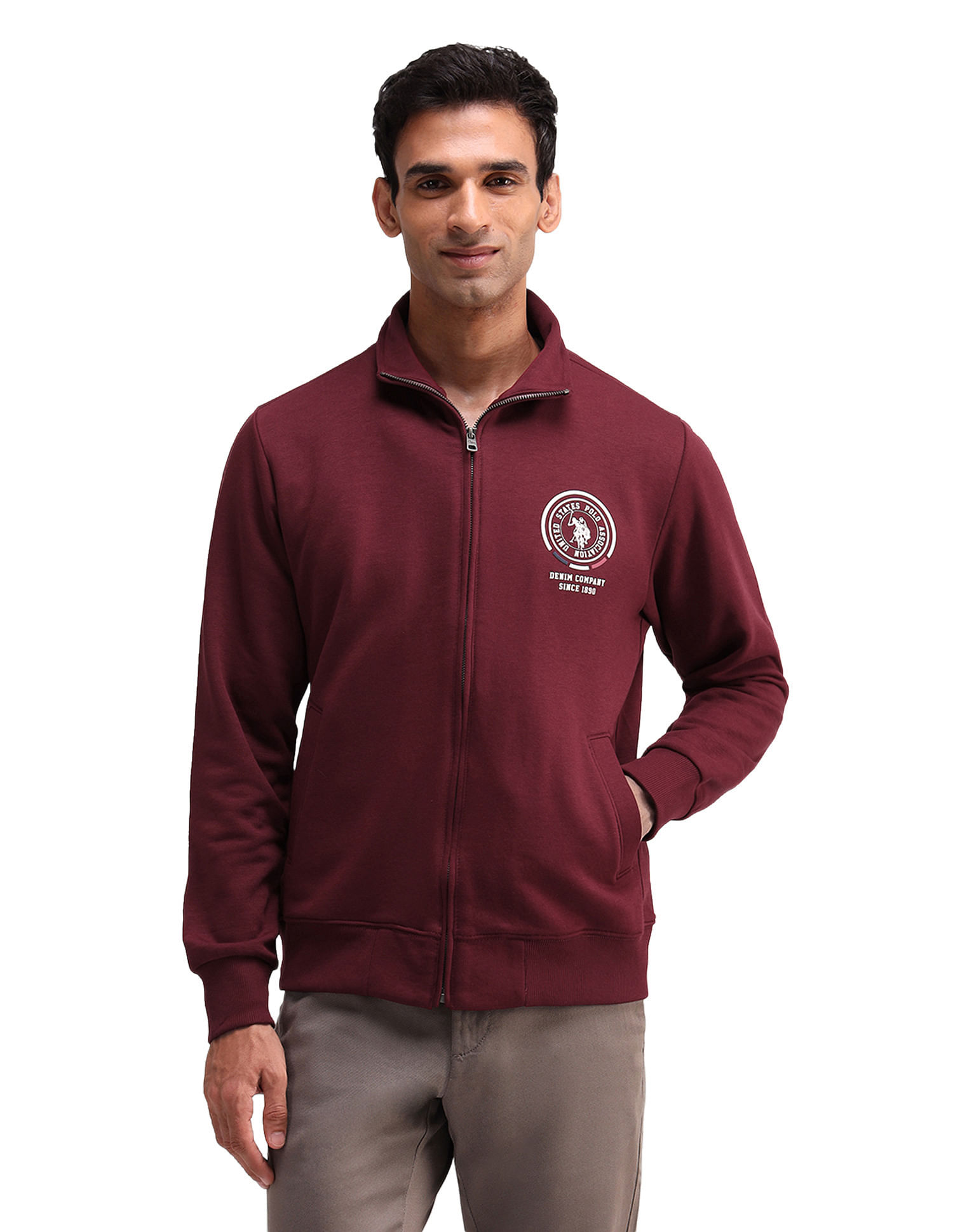 U.S. Polo Assn. Denim Co. Solid Regular Fit Sweatshirt
