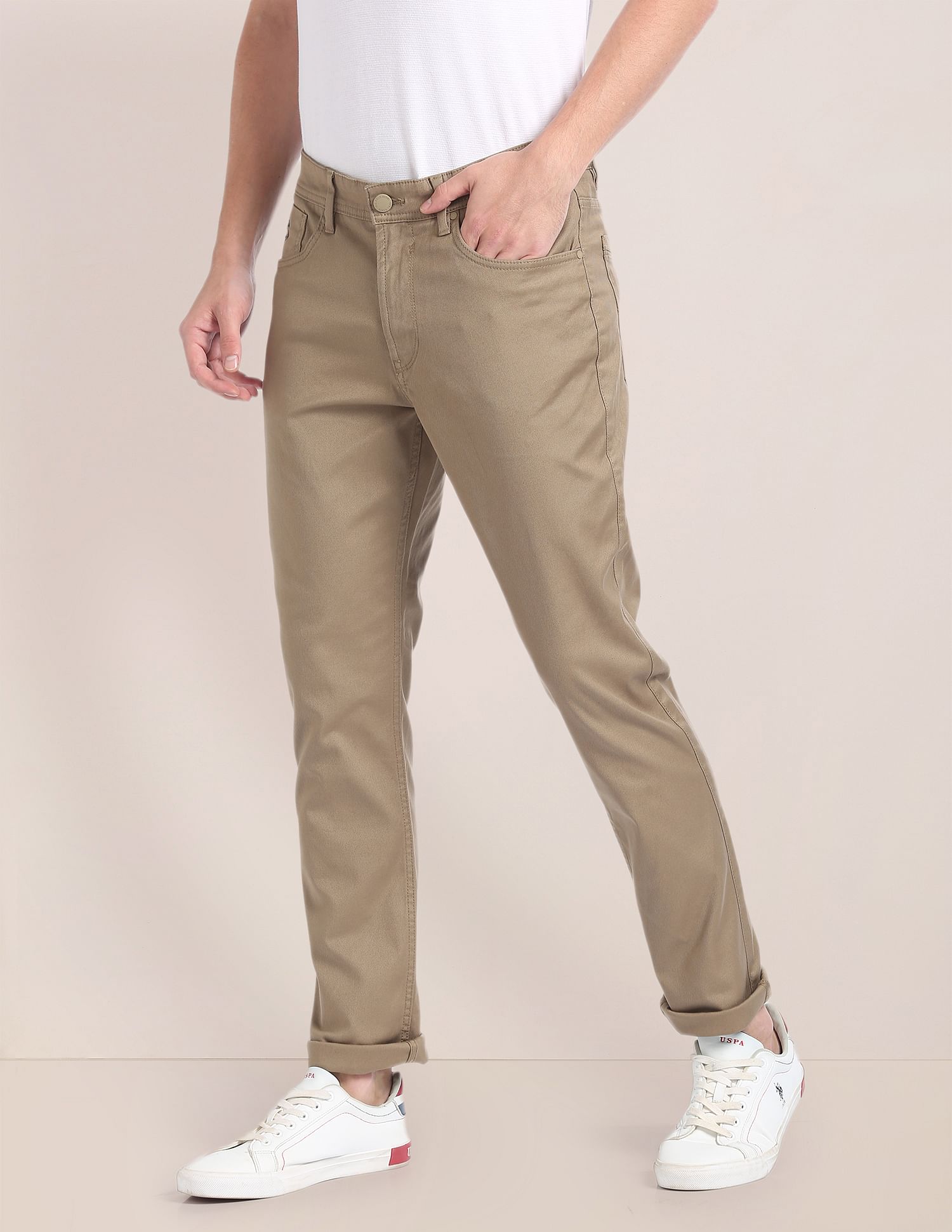 U.S. Polo Assn. Brandon Slim Tapered Fit Twill Trousers