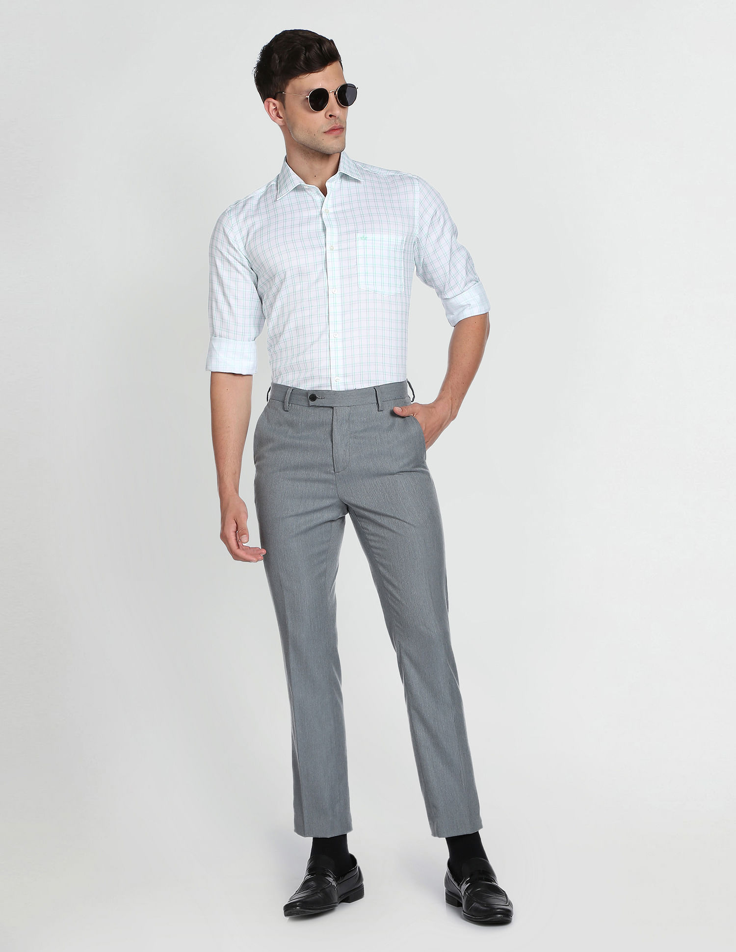Arrow Auto Press Dobby Formal Shirt