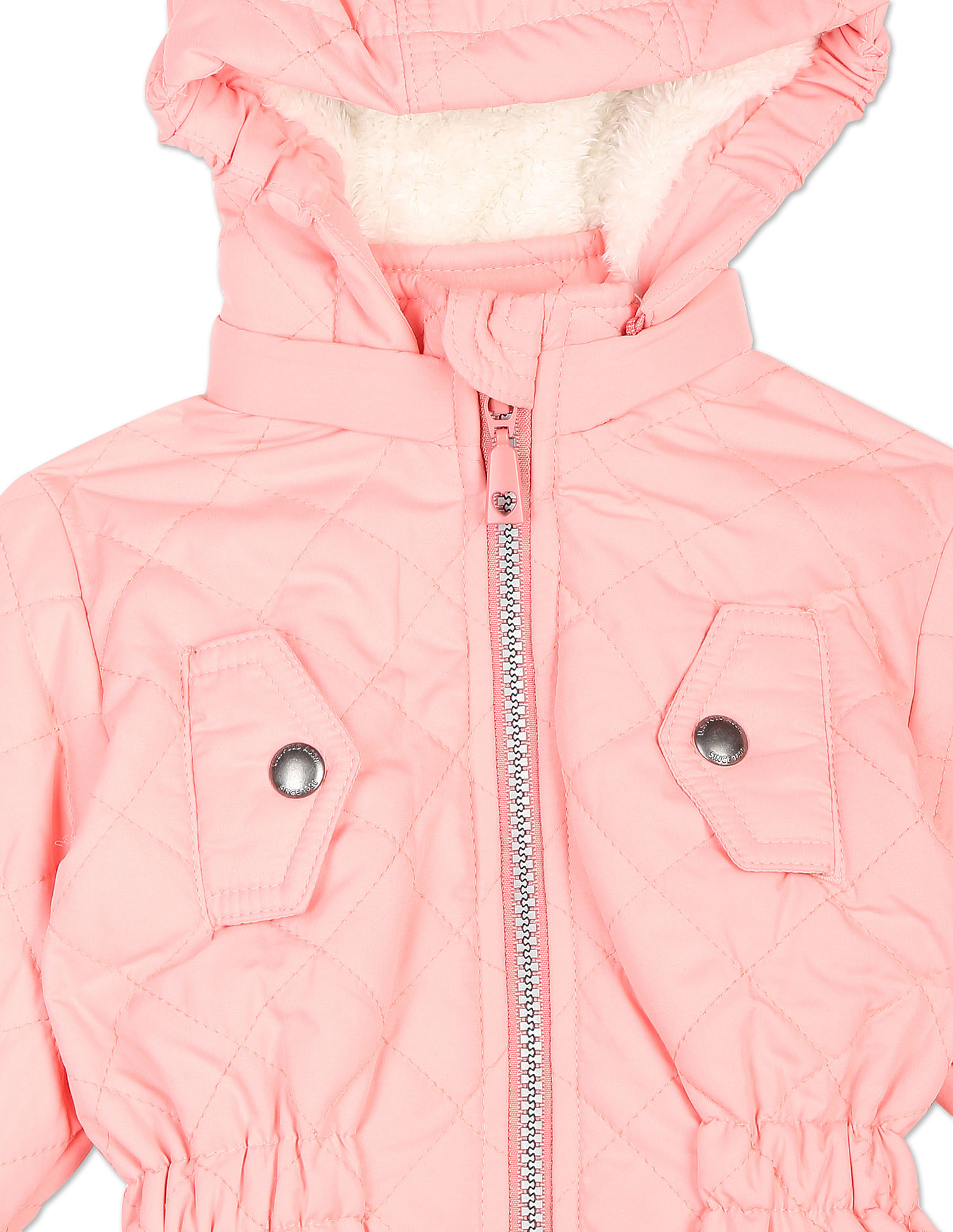 U.S. Polo Assn. Kids Hooded Solid Quilted Jacket