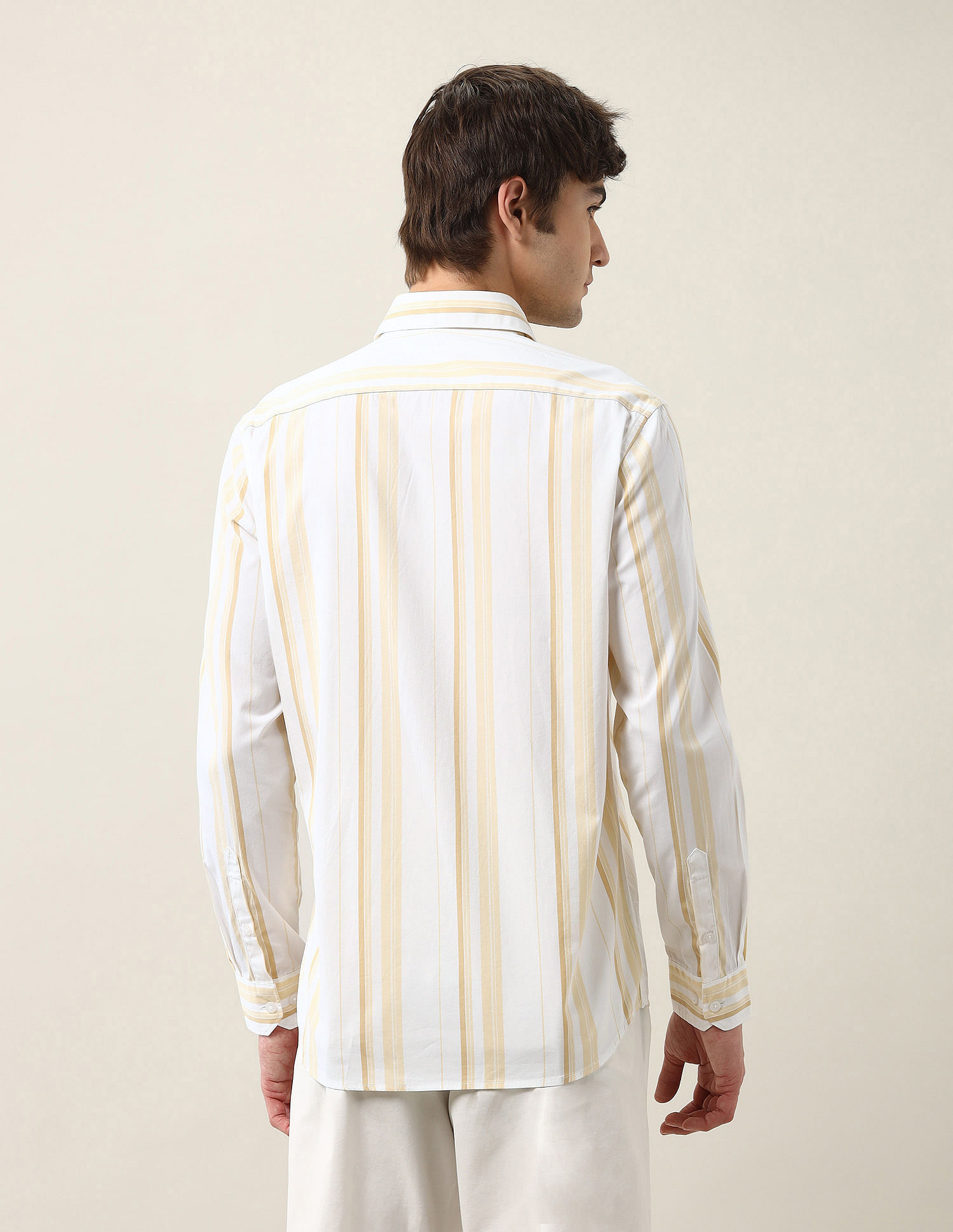 Arrow Sport Vertical Striped Slim Fit Air Soft Shirt