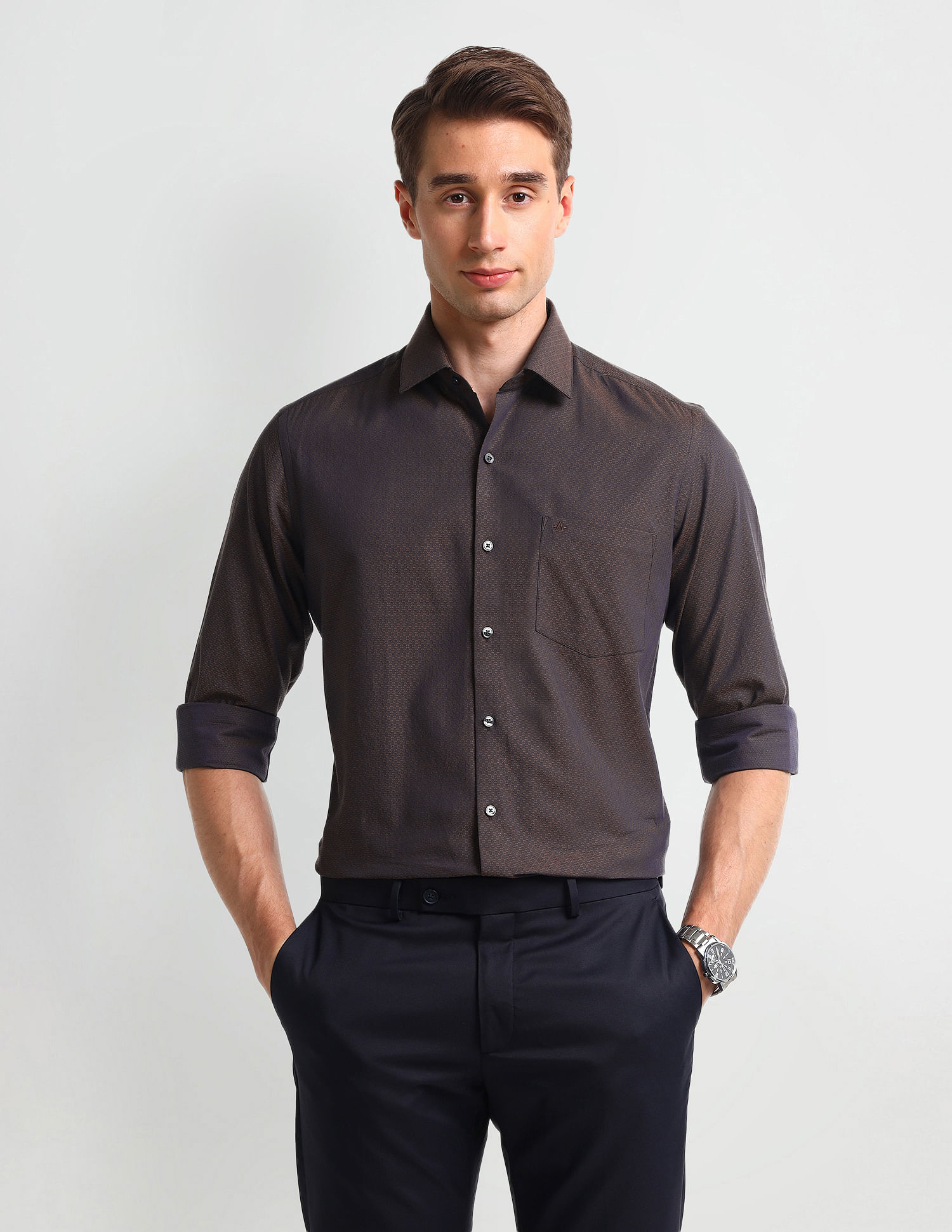 Arrow Self-design Dobby Shirt