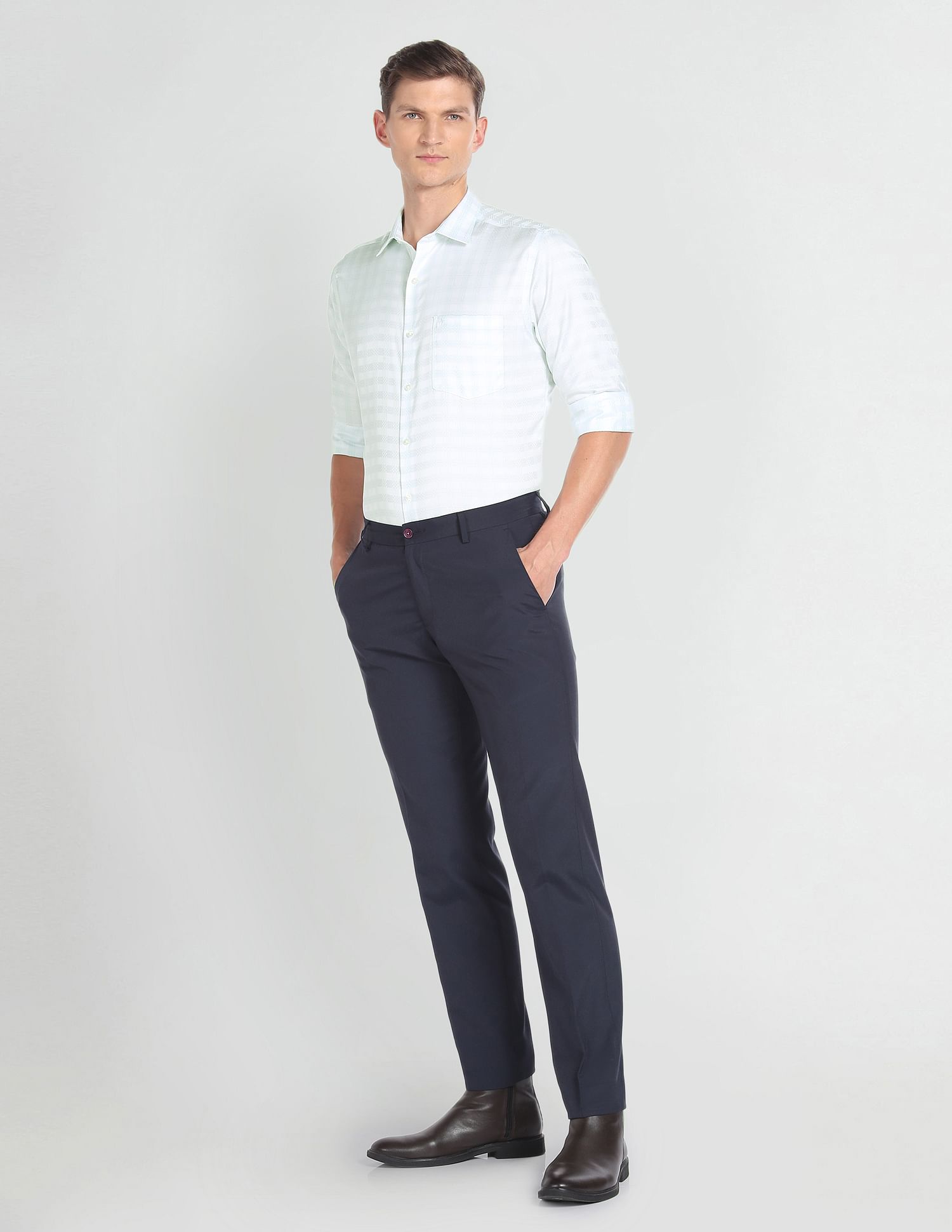 Arrow Twill Check Auto Press Shirt