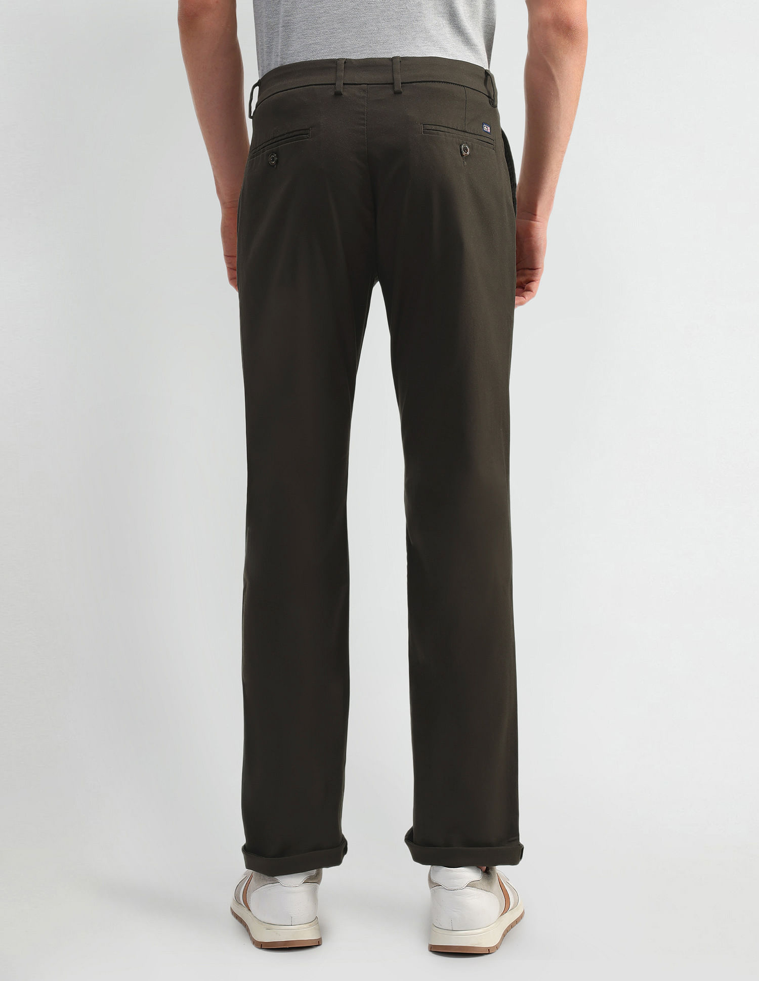 Arrow Sports Regular Fit Twill Trousers