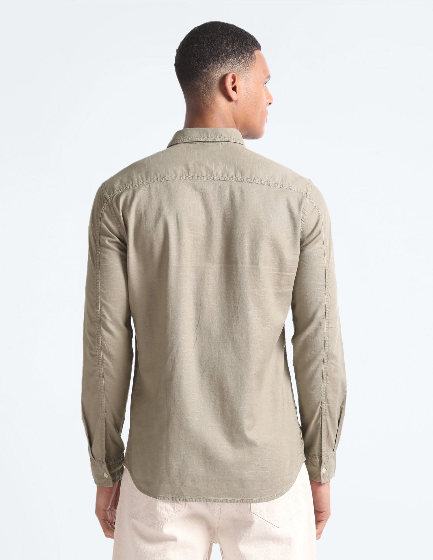 Flying Machine Barrel Cuff Overdyed Shirt