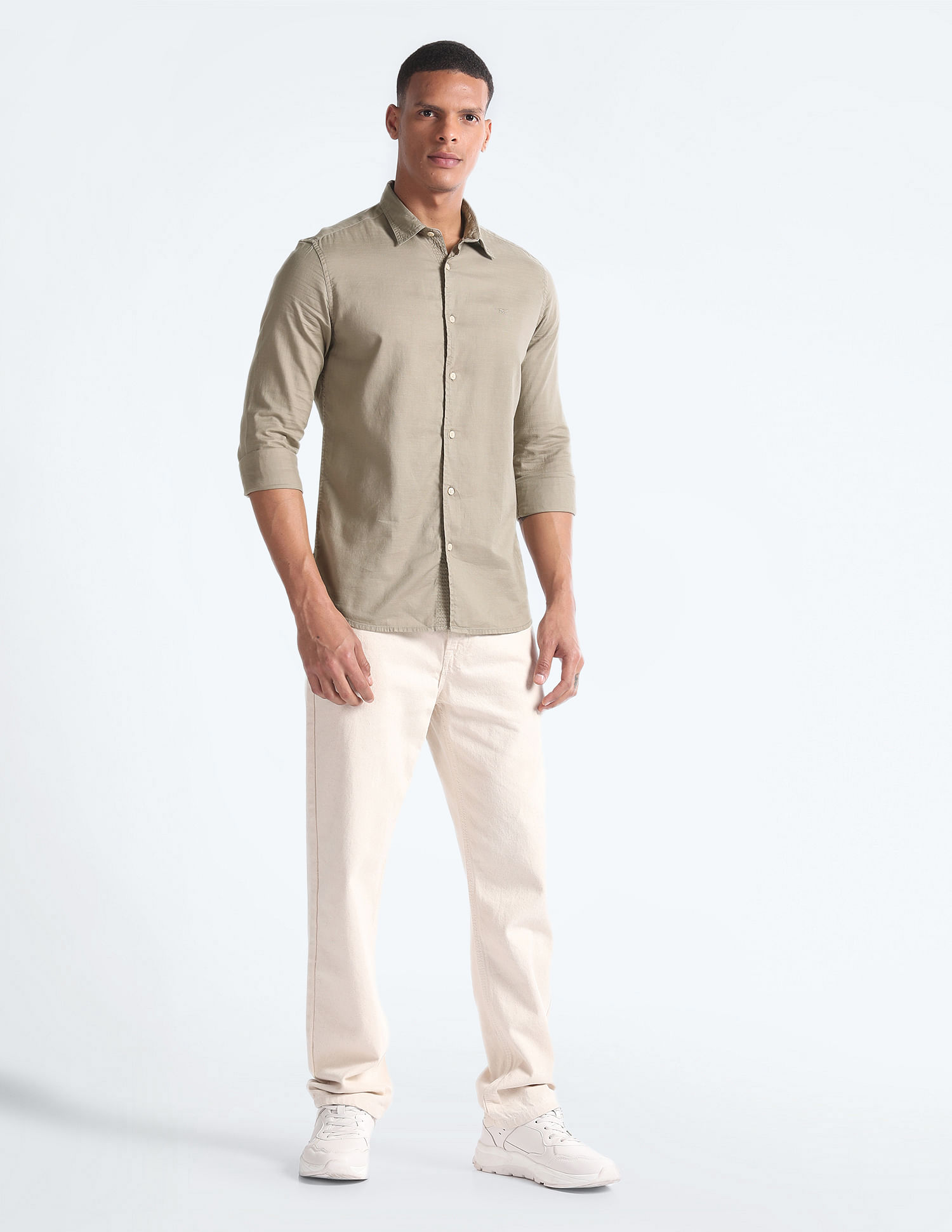 Flying Machine Barrel Cuff Overdyed Shirt