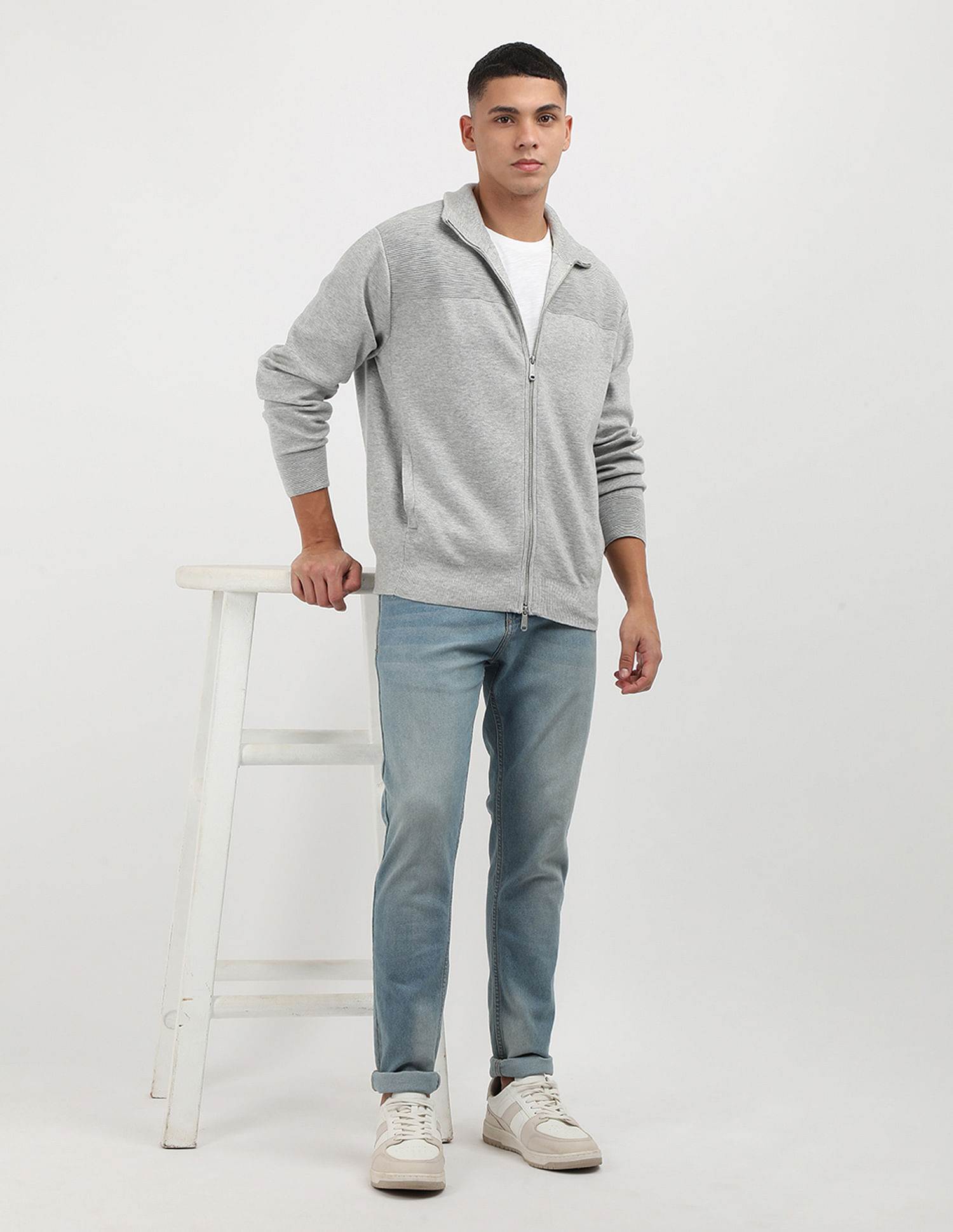 Calvin Klein Jeans Zip Up Regular Fit Sweater