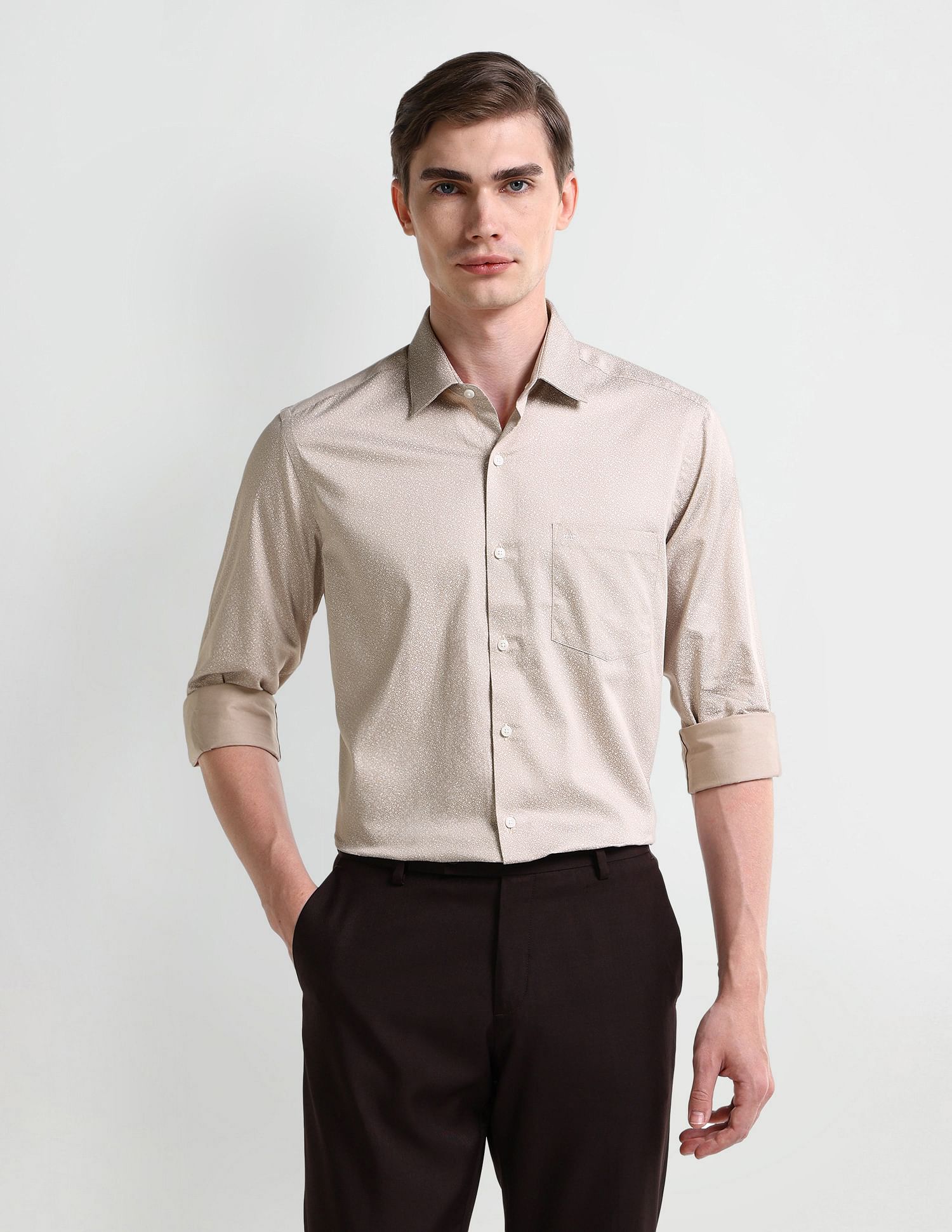 Arrow All-Over Print Cotton Shirt