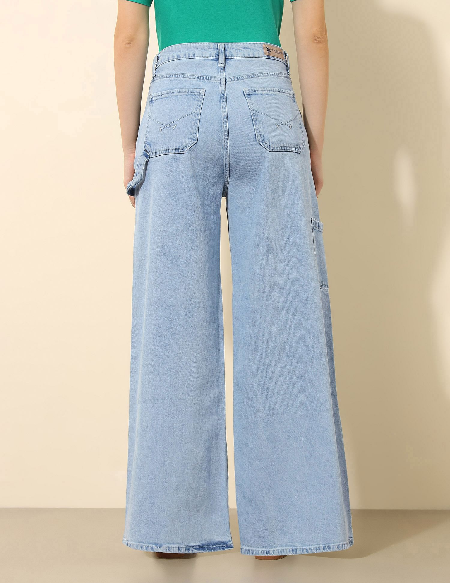 U.S. Polo Assn. Women High Rise Ultra Wide Leg Jeans