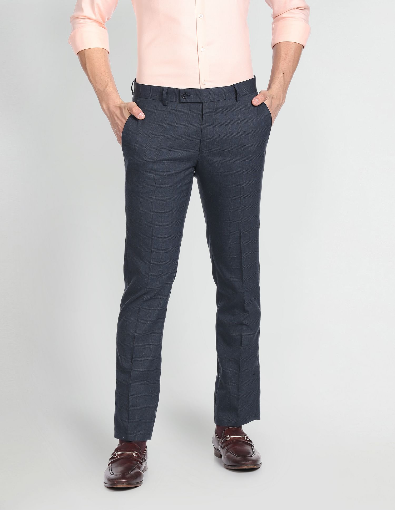 Arrow Dupplin Check Tailored Fit Formal Trouser