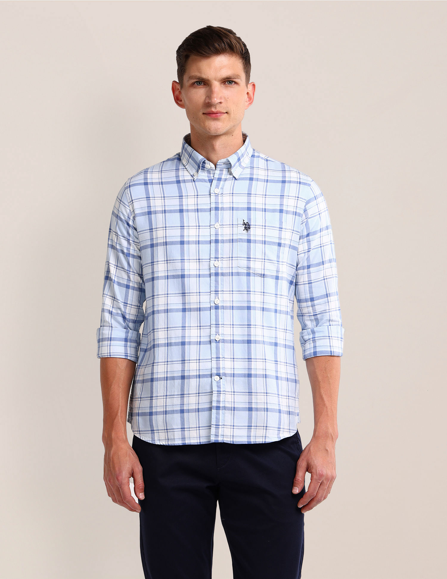U.S. Polo Assn. Plaid Checked Regular Fit Shirt