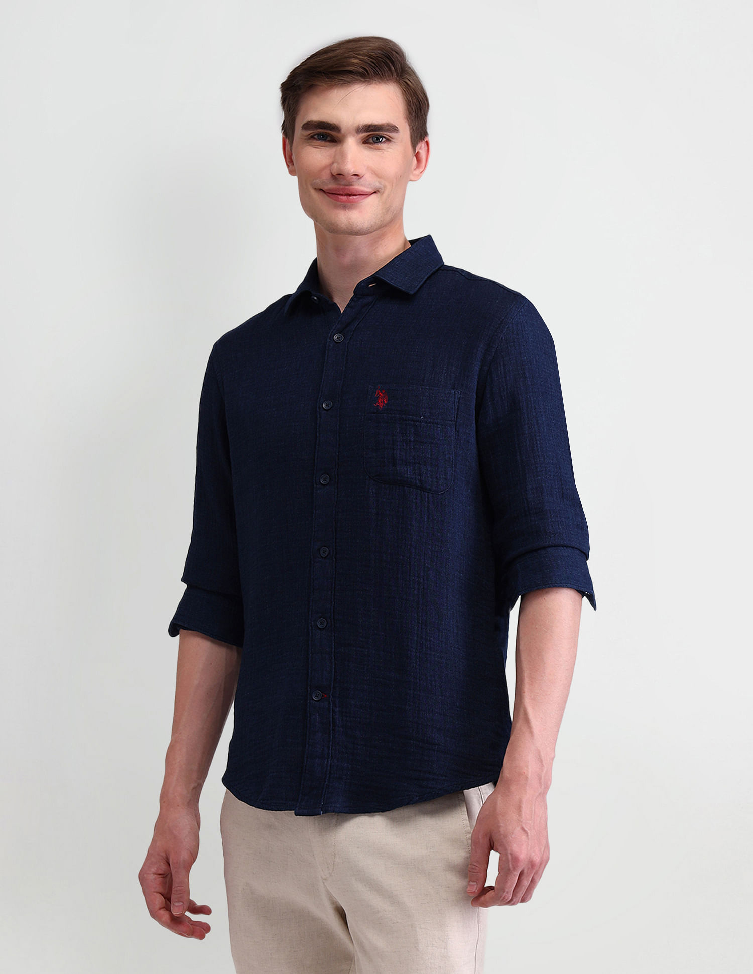 U.S. Polo Assn. Denim Co. Slim Fit Dobby Shirt