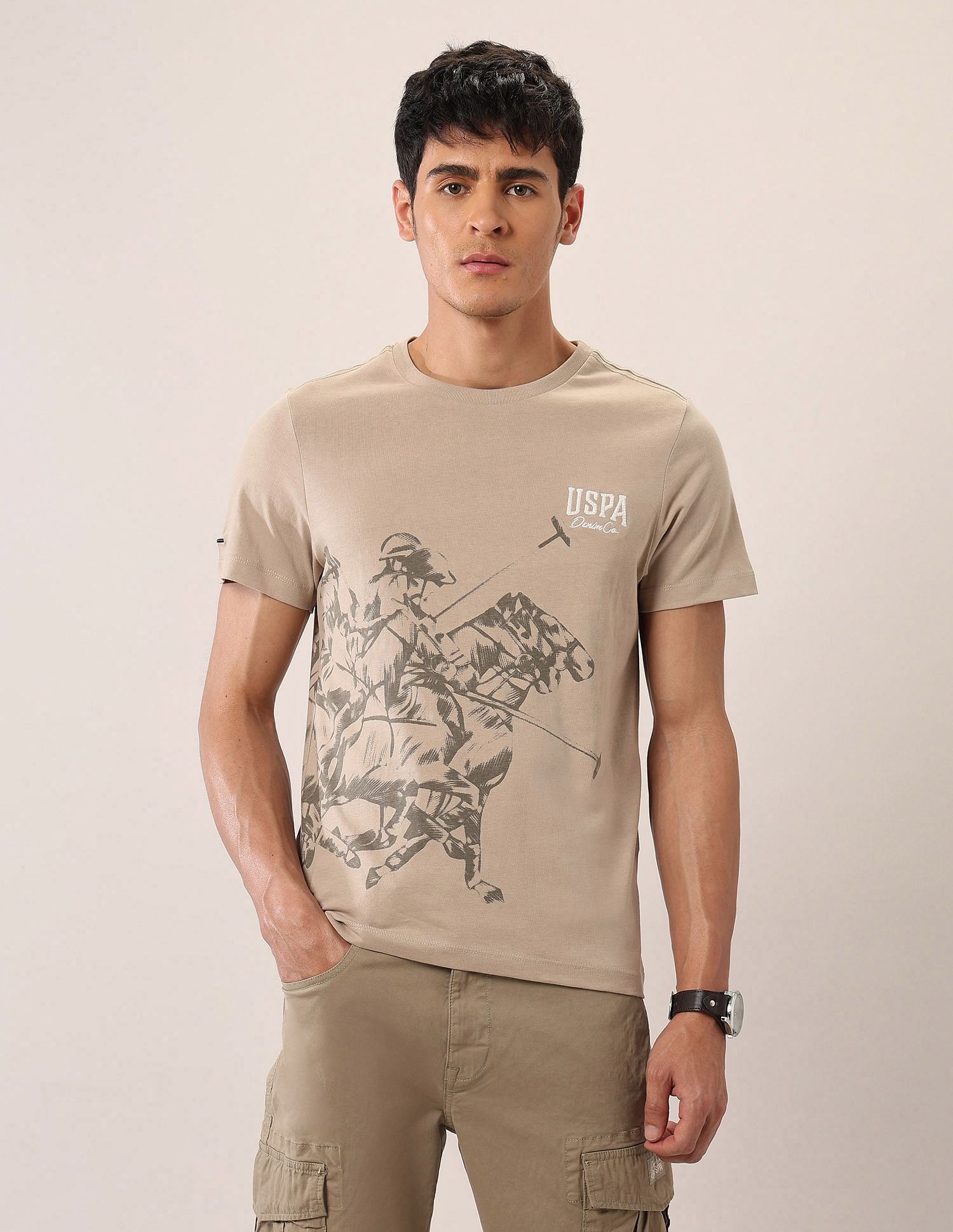 U.S. Polo Assn. Denim Co. Graphic Printed Muscle Fit T-Shirt