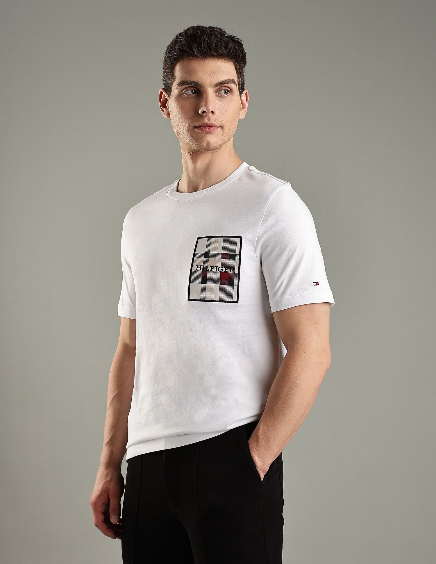 Tommy Hilfiger Embroidered Logo Regular-Fit Cotton T-Shirt