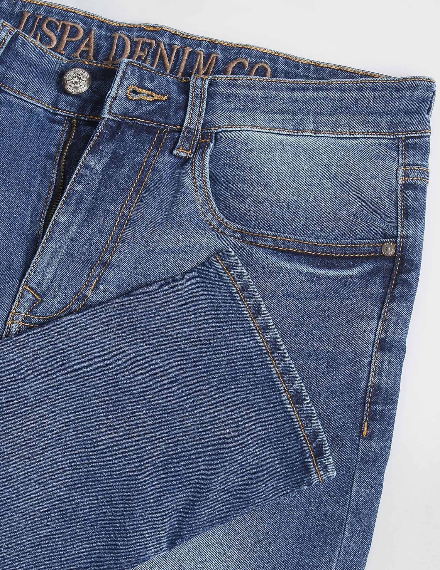 U.S. Polo Assn. Denim Co. Mid Rise Stone Wash Jeans