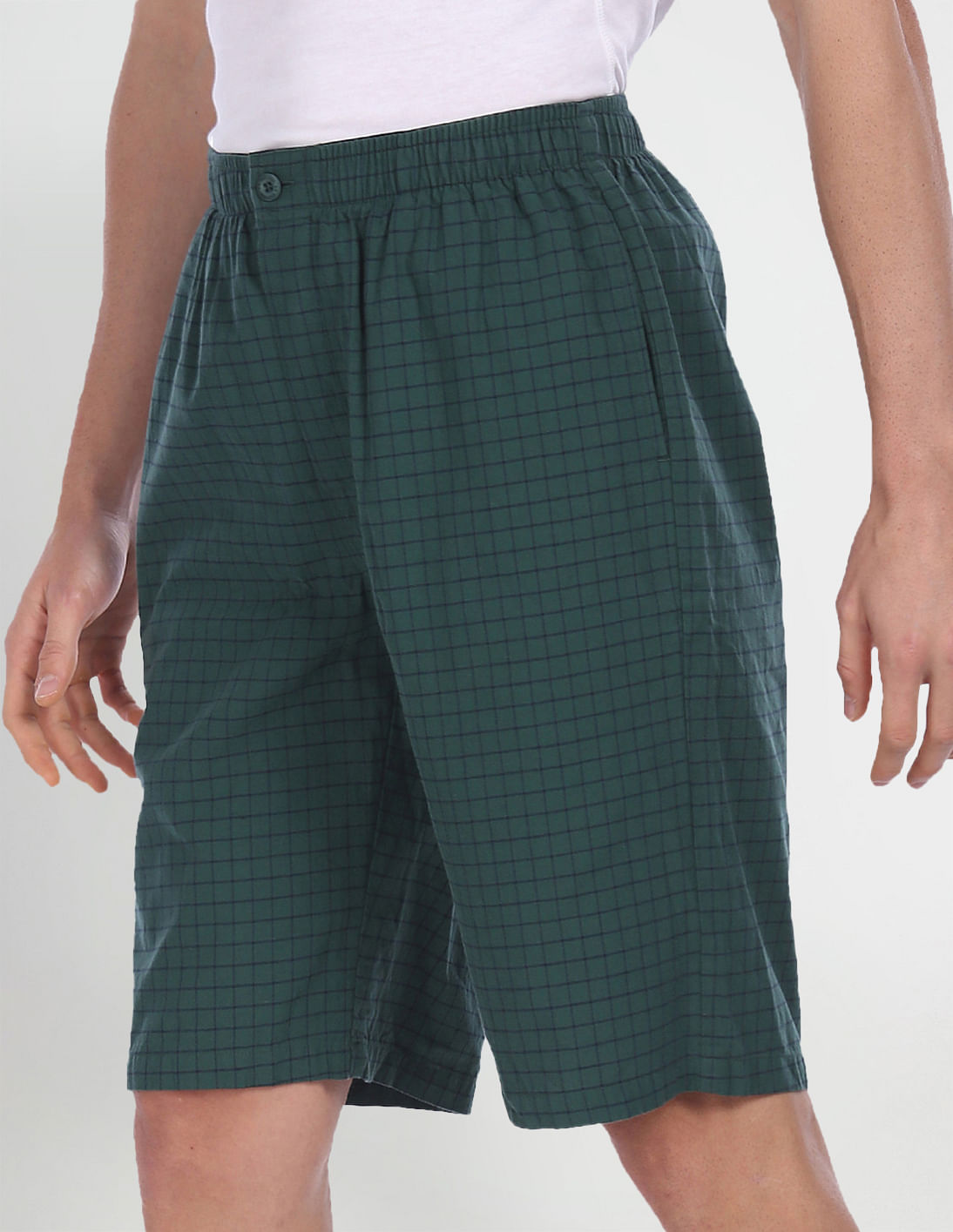 USPA Innerwear Pure Cotton Checked I692 Bermudas - Pack Of 1