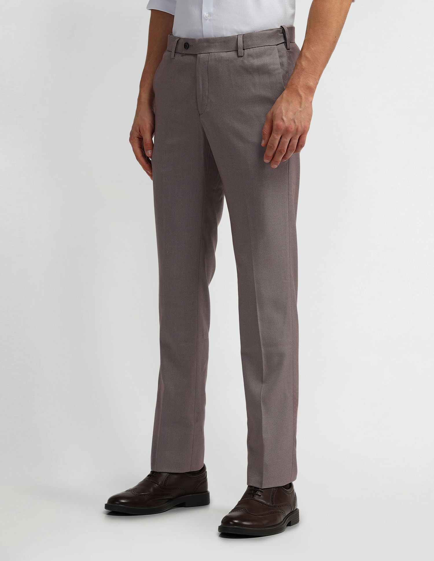 Arrow Solid Mid Rise Trousers