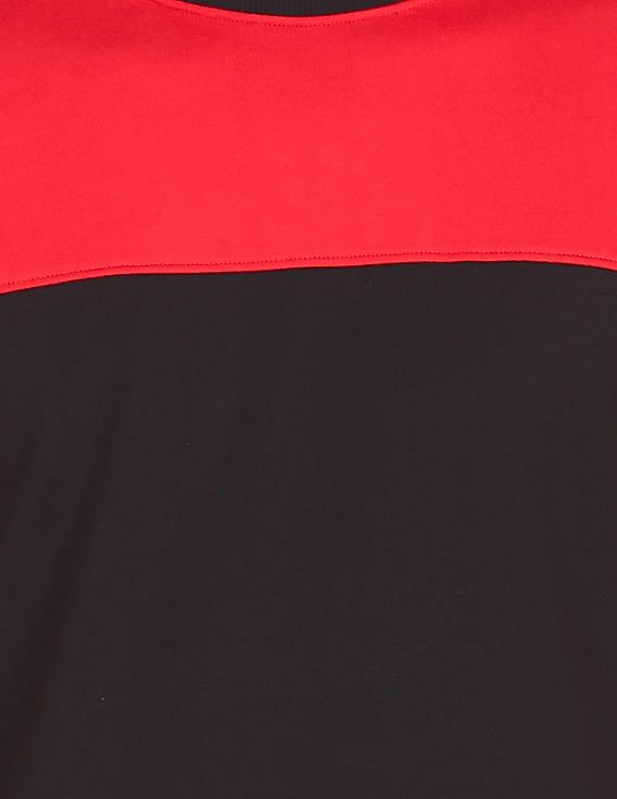 Flying Machine Crew Neck Colour Block Sweatshirt