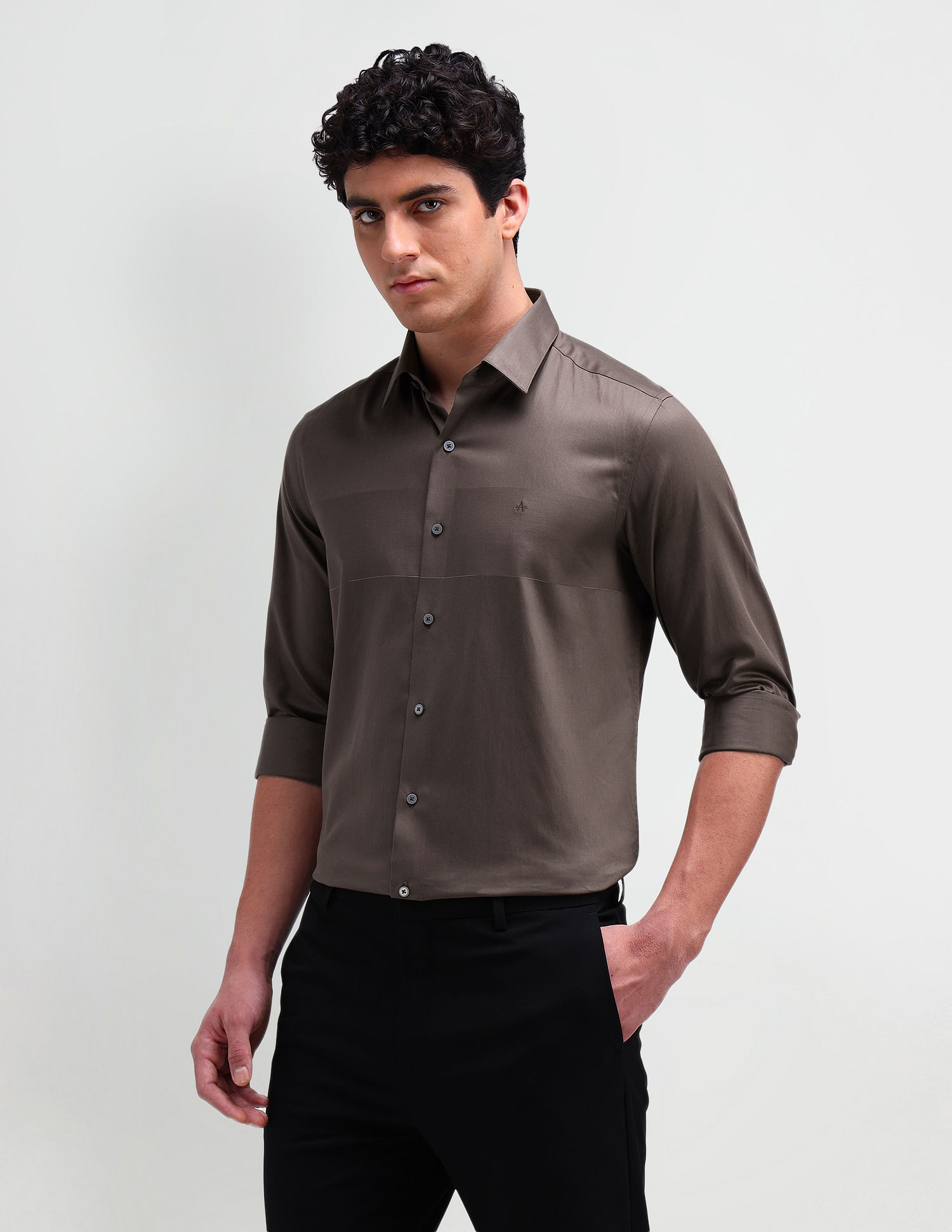 Arrow Newyork Horizontal Striped Dobby Shirt