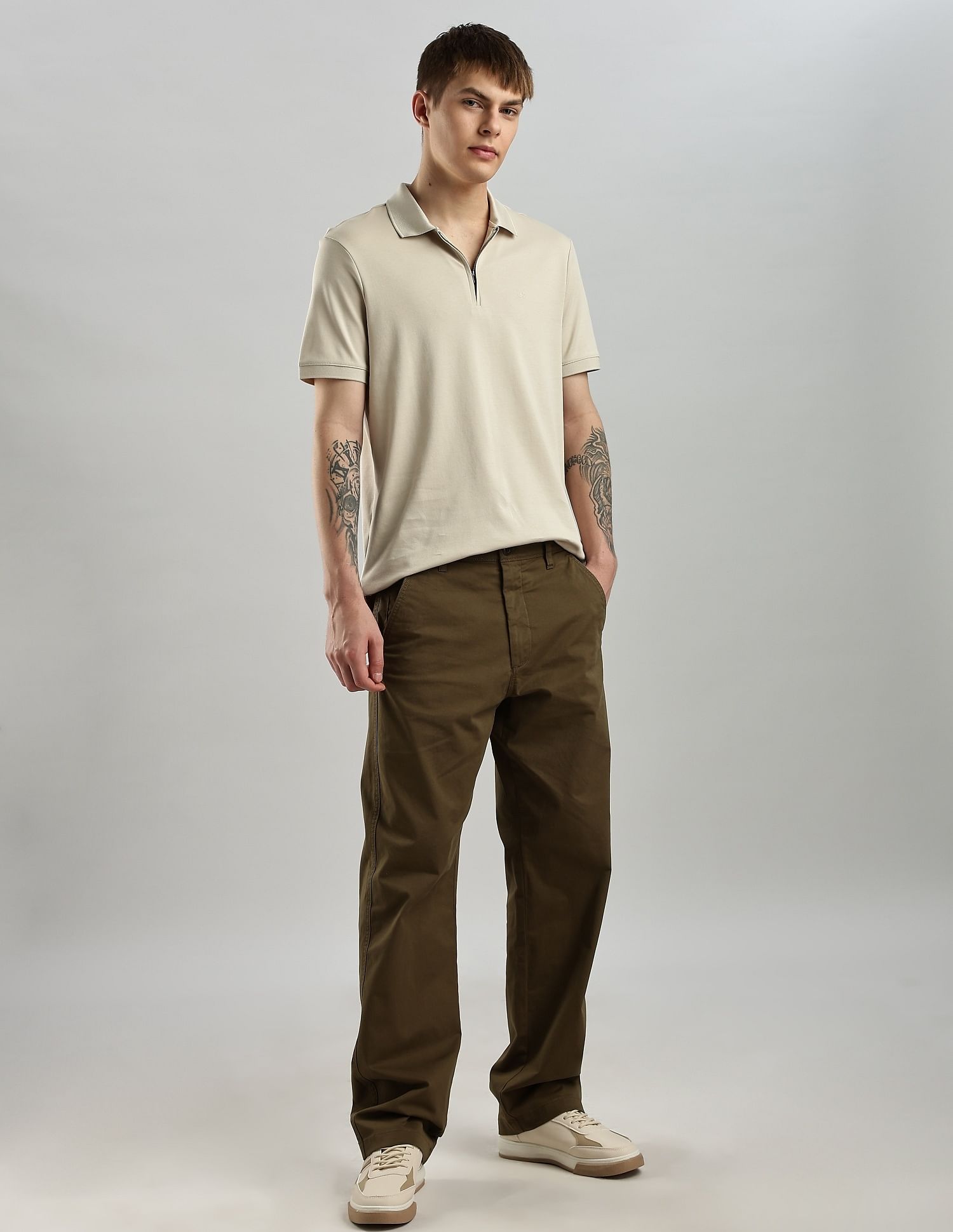 Calvin Klein Jeans Solid Regular Fit Cotton Polo Shirt