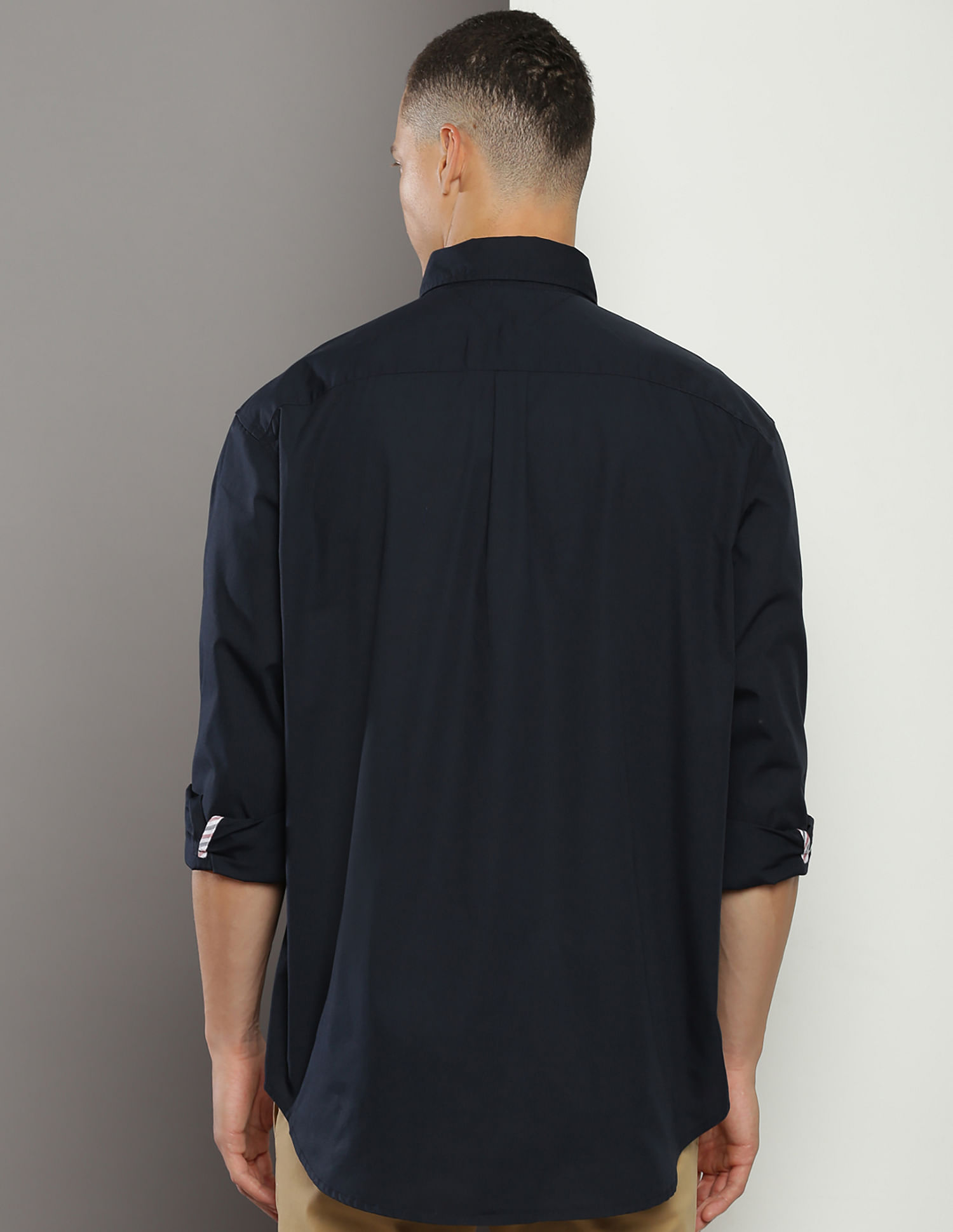 Tommy Hilfiger Relaxed Fit Split Global Stripe Shirt