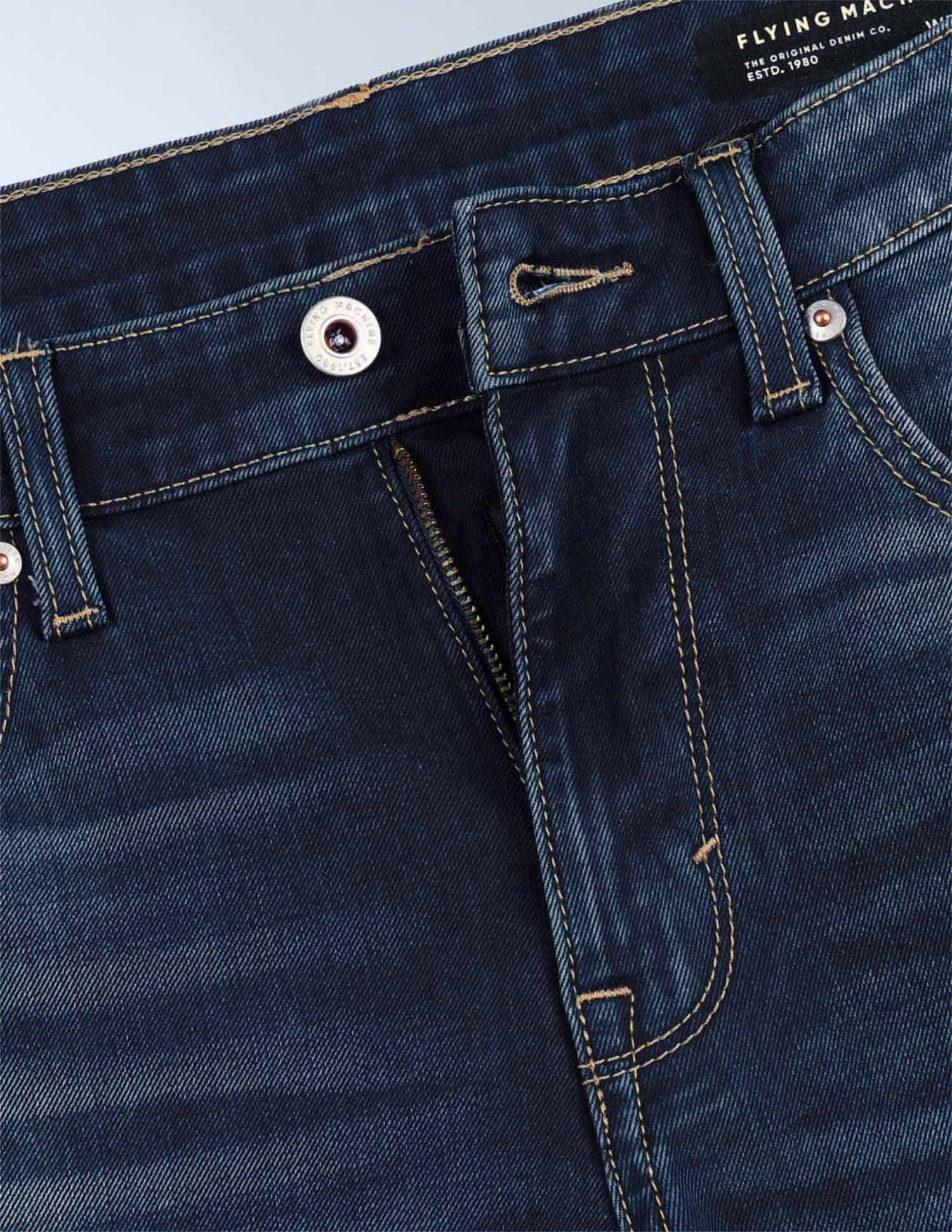 Flying Machine Freddie Slim Straight Fit Whiskered Jeans