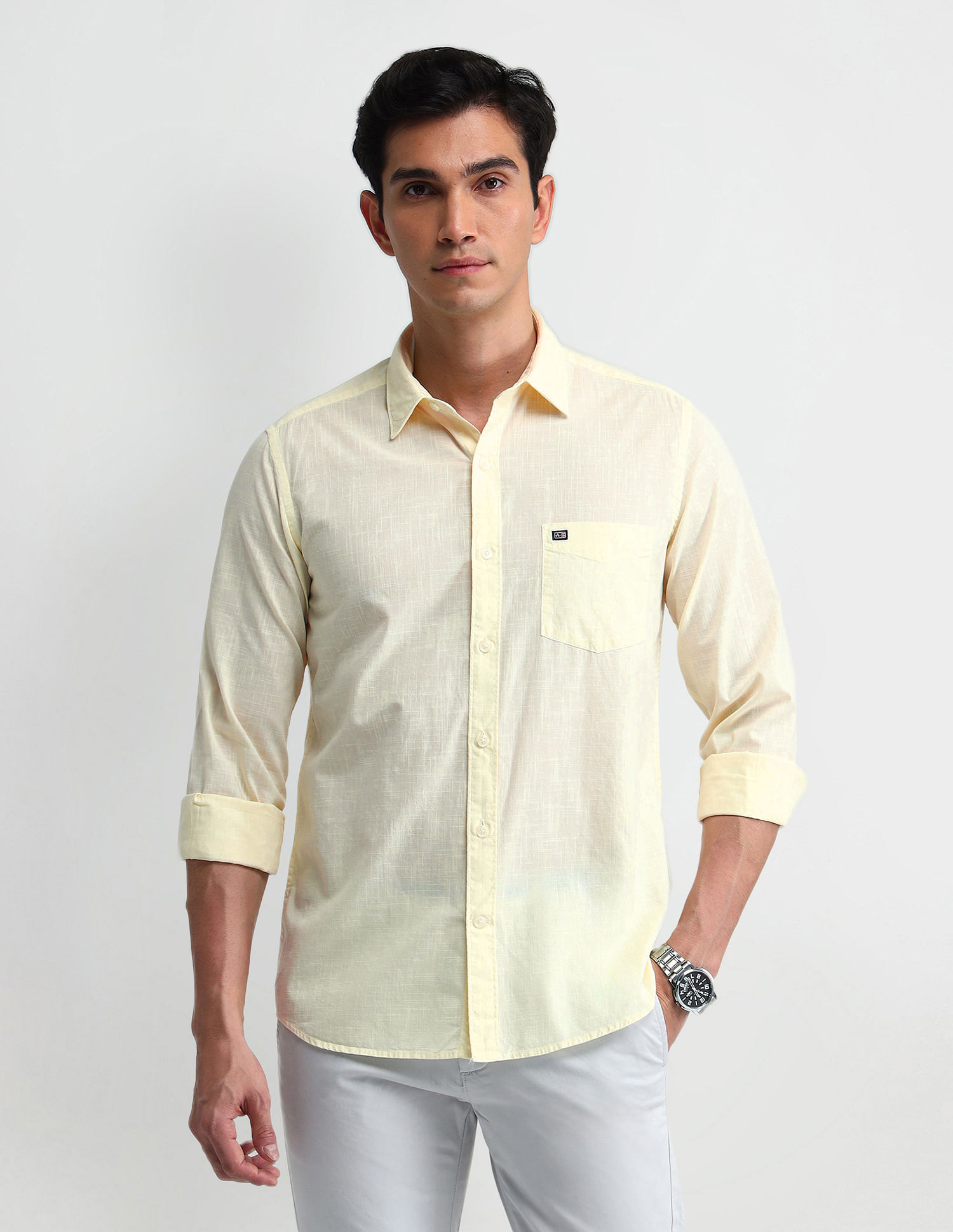Arrow Sport Pure Cotton Manhattan Slim Fit Shirt