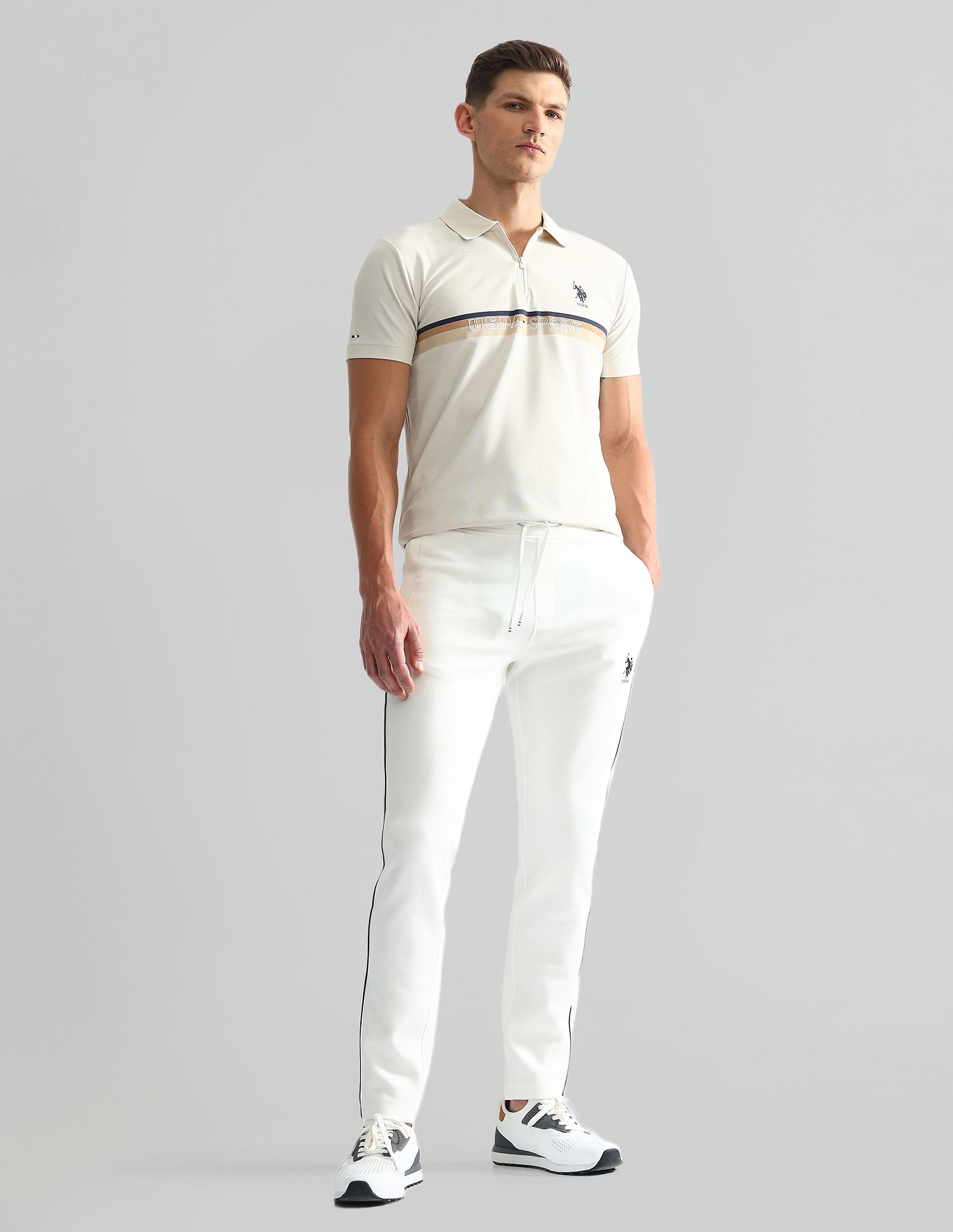Buy U.S. Polo Assn. Denim Co. Slim Fit Mid Rise Track Pants