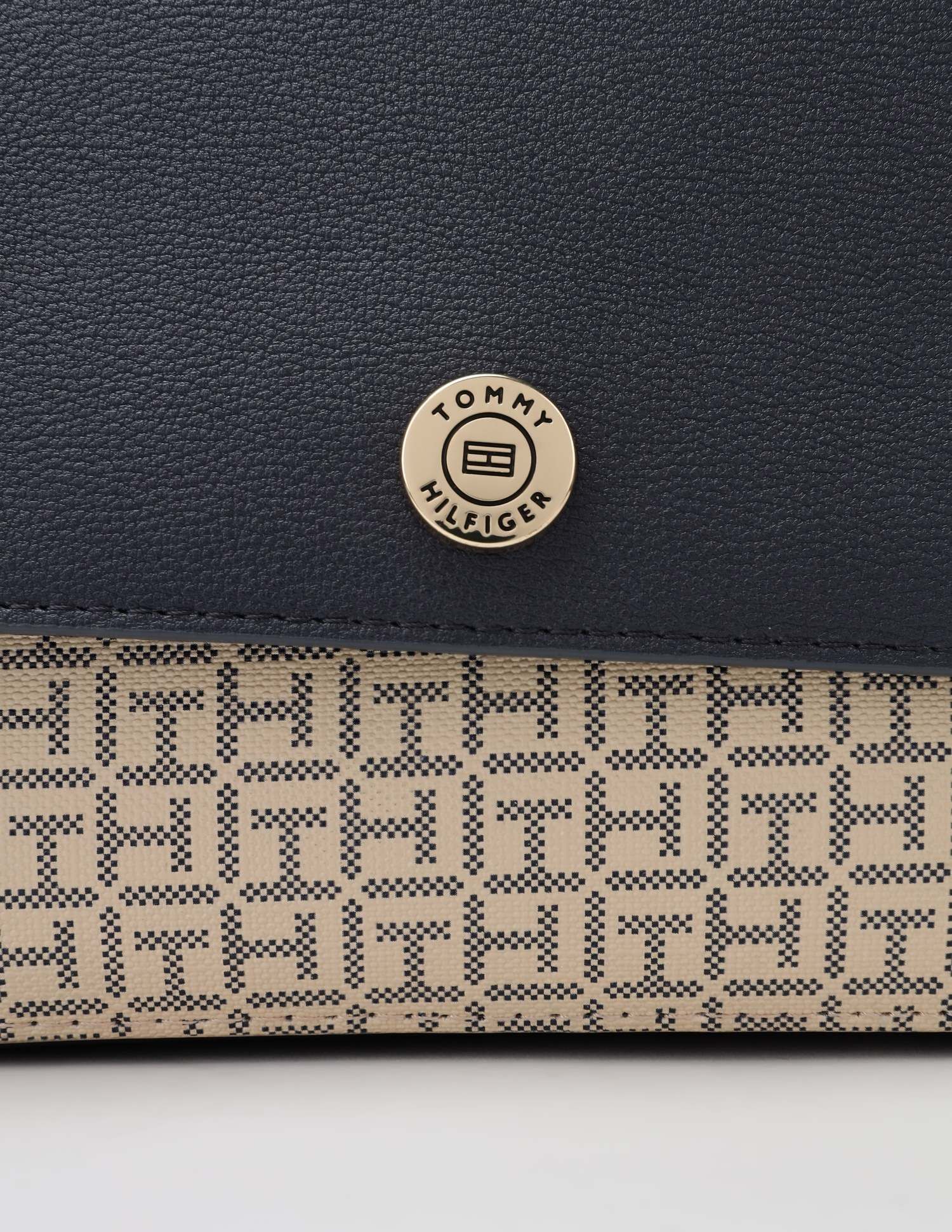 Tommy Hilfiger Logo Beige Pvc Sling Bag